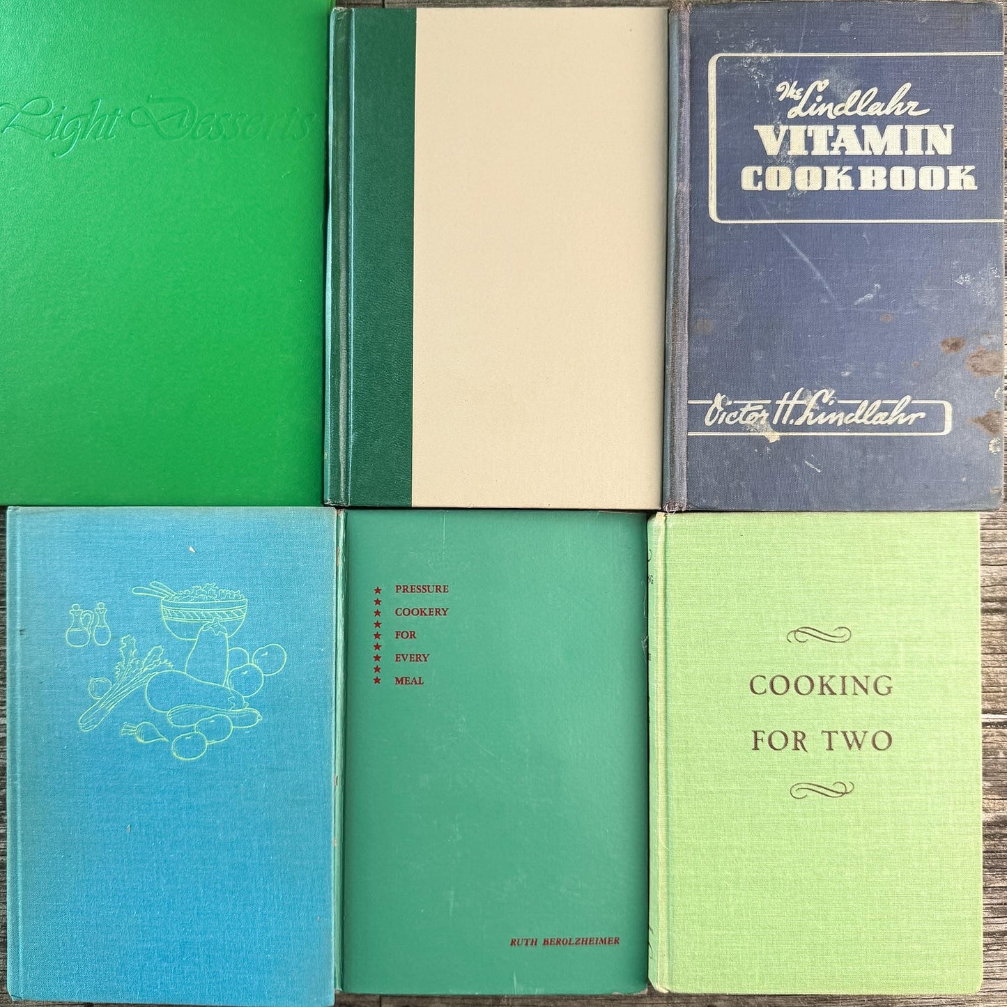Green and Blue Vintage Cookbook Bundle