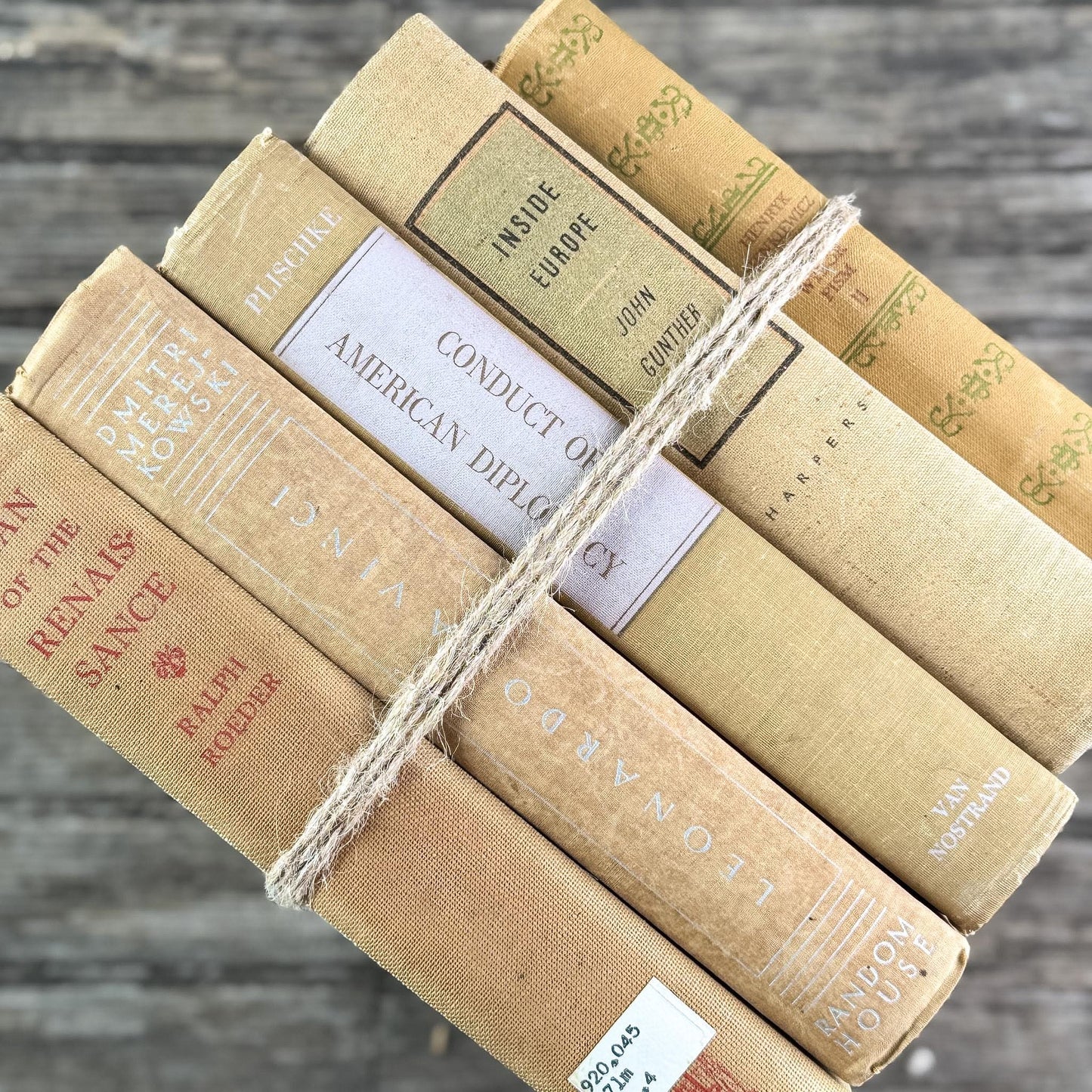 Vintage Neutral Beige Book Bundle for Shelf Styling