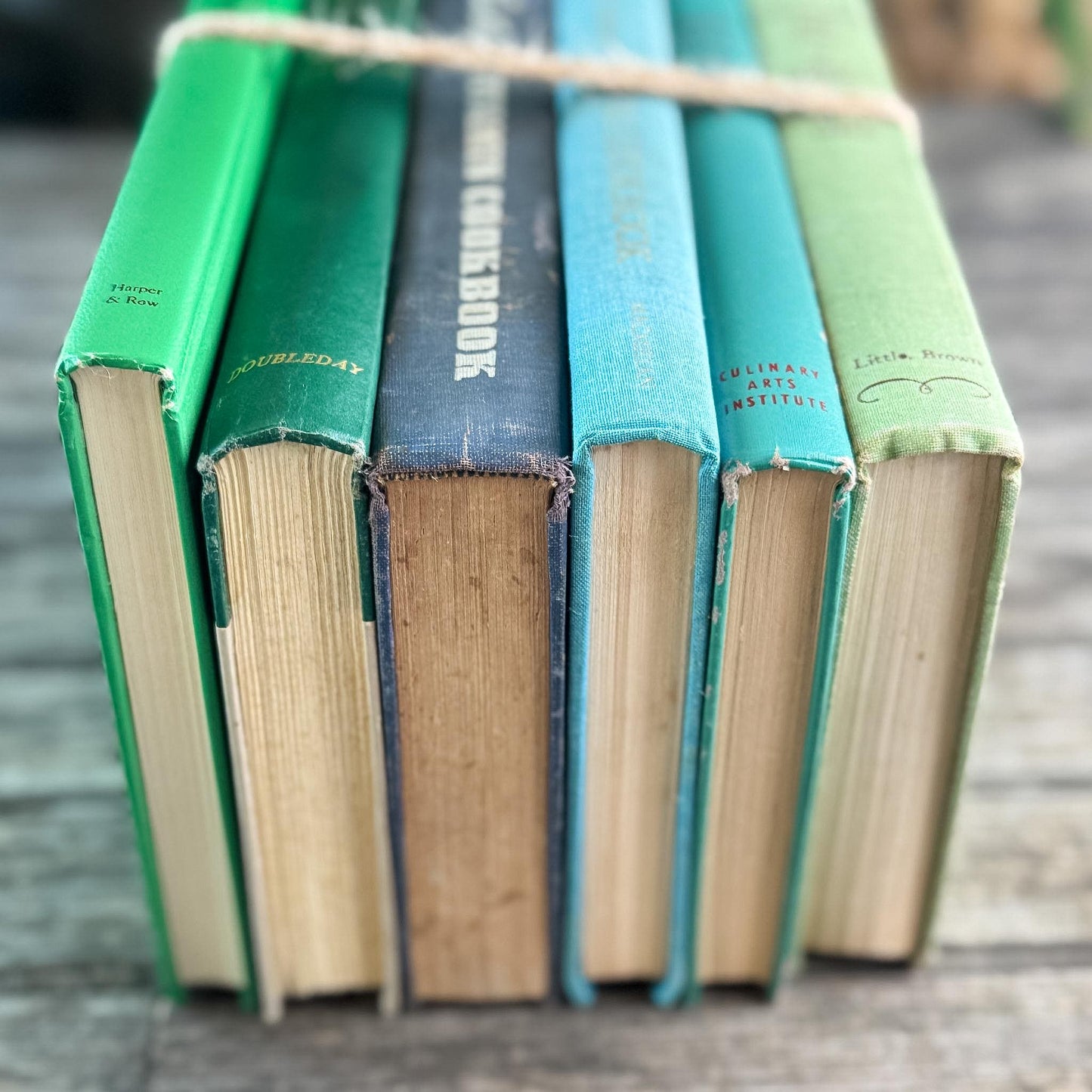 Green and Blue Vintage Cookbook Bundle