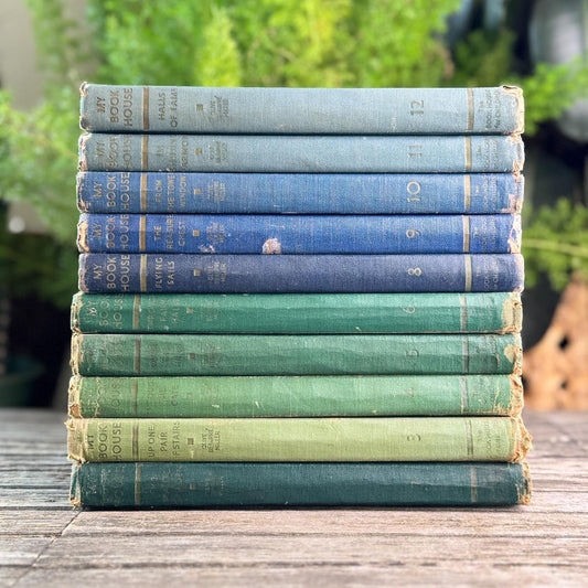 My Book House, Ombre Blue to Green Partial Set, 1937
