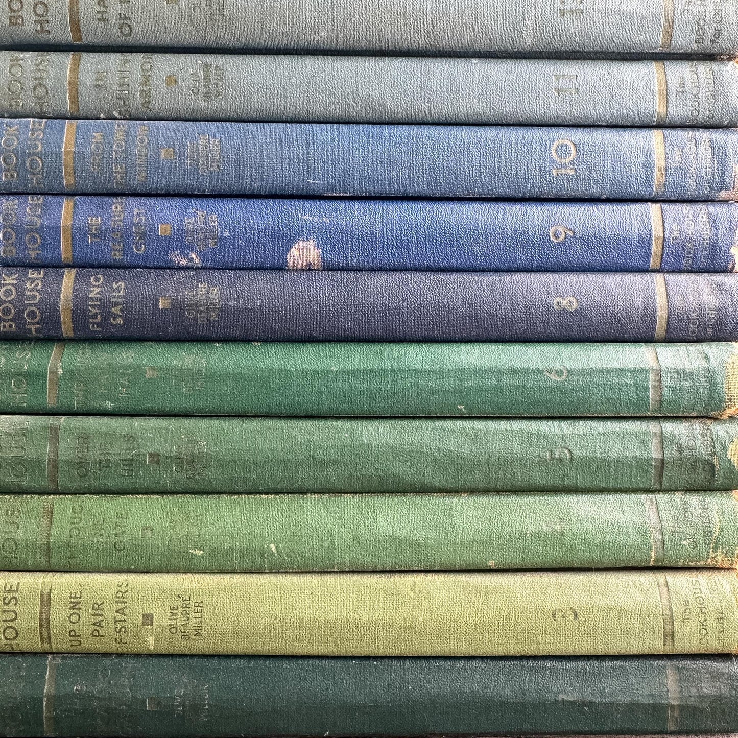 My Book House, Ombre Blue to Green Partial Set, 1937