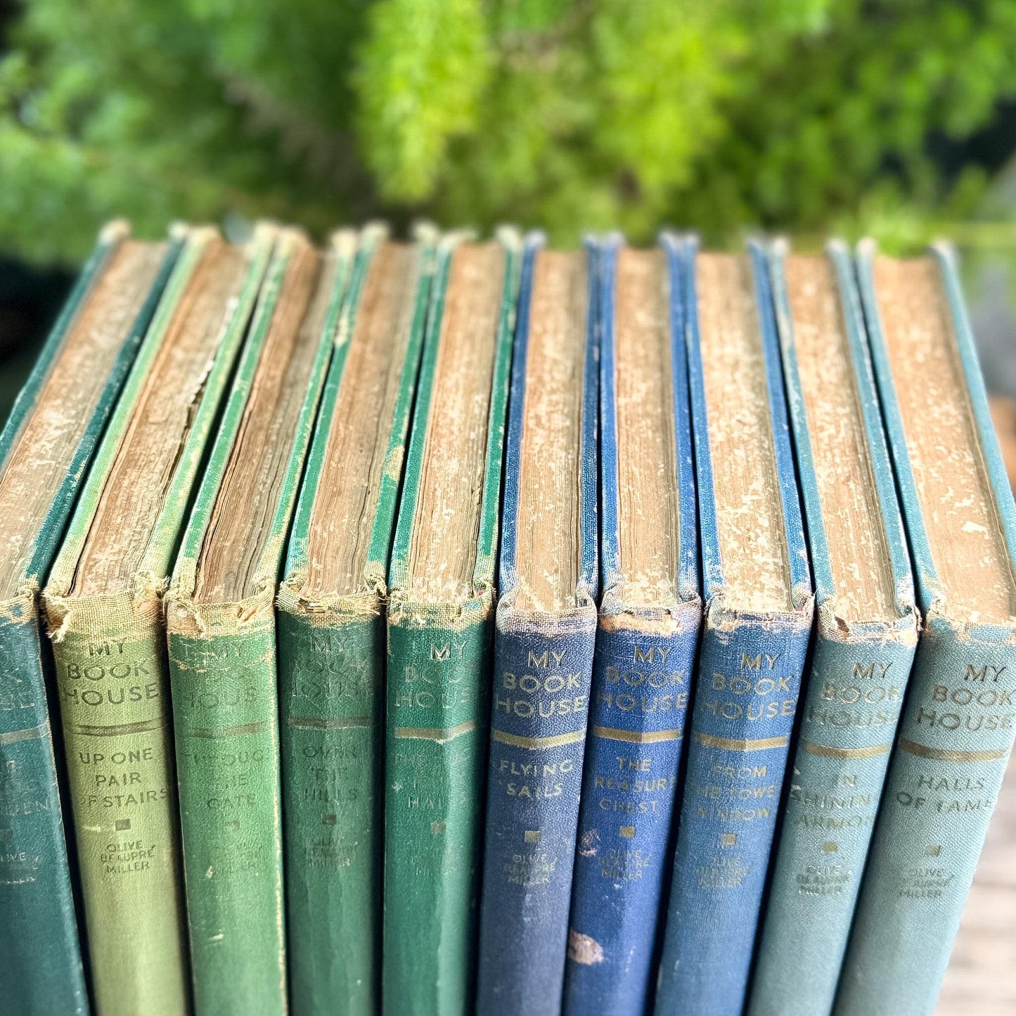 My Book House, Ombre Blue to Green Partial Set, 1937
