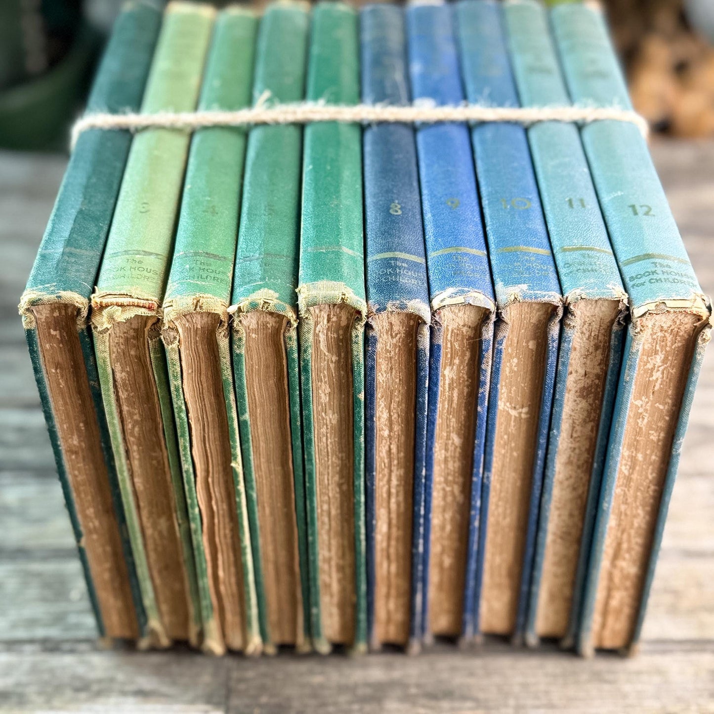 My Book House, Ombre Blue to Green Partial Set, 1937