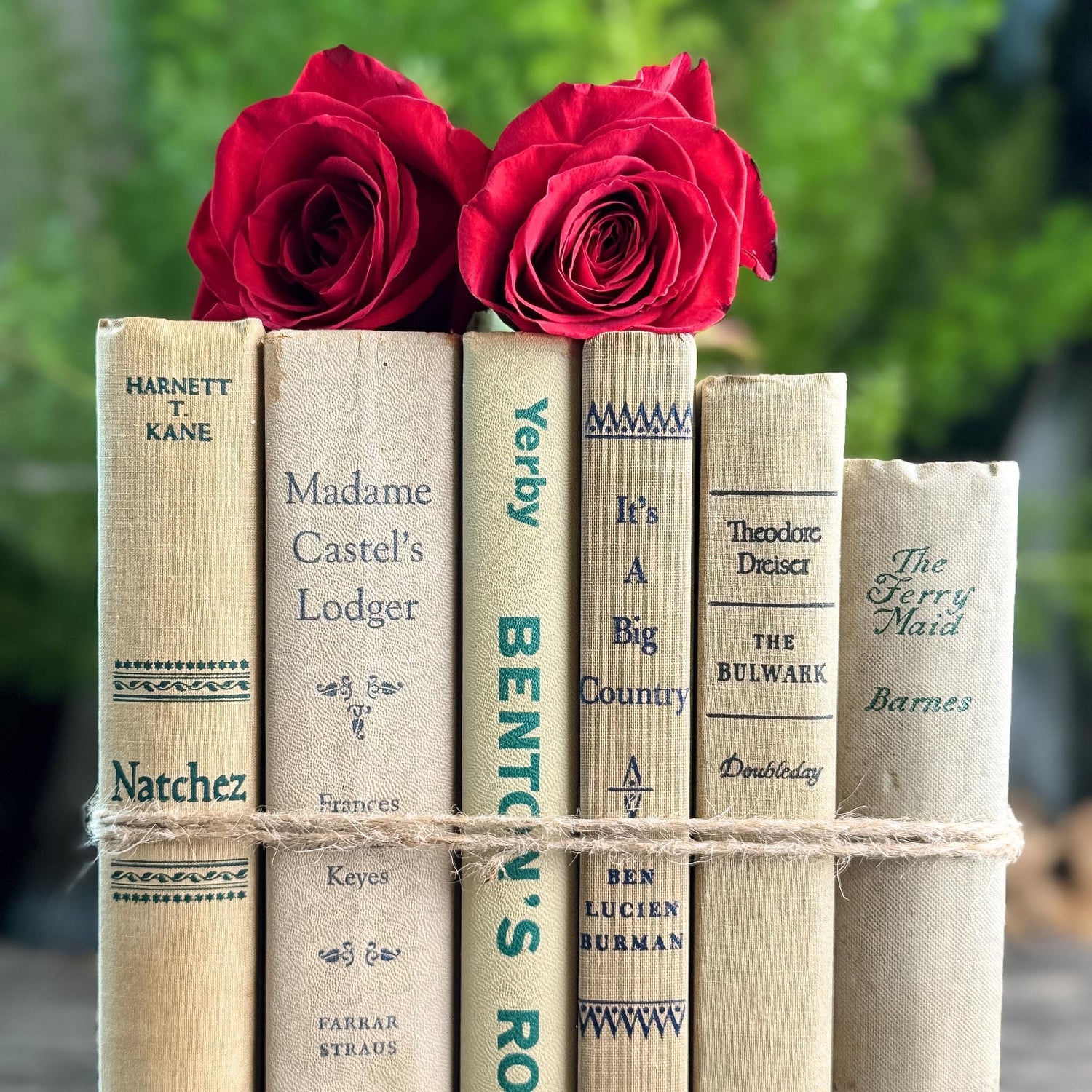Vintage Beige Book Set for Neutral Mid-Century Shelf Styling