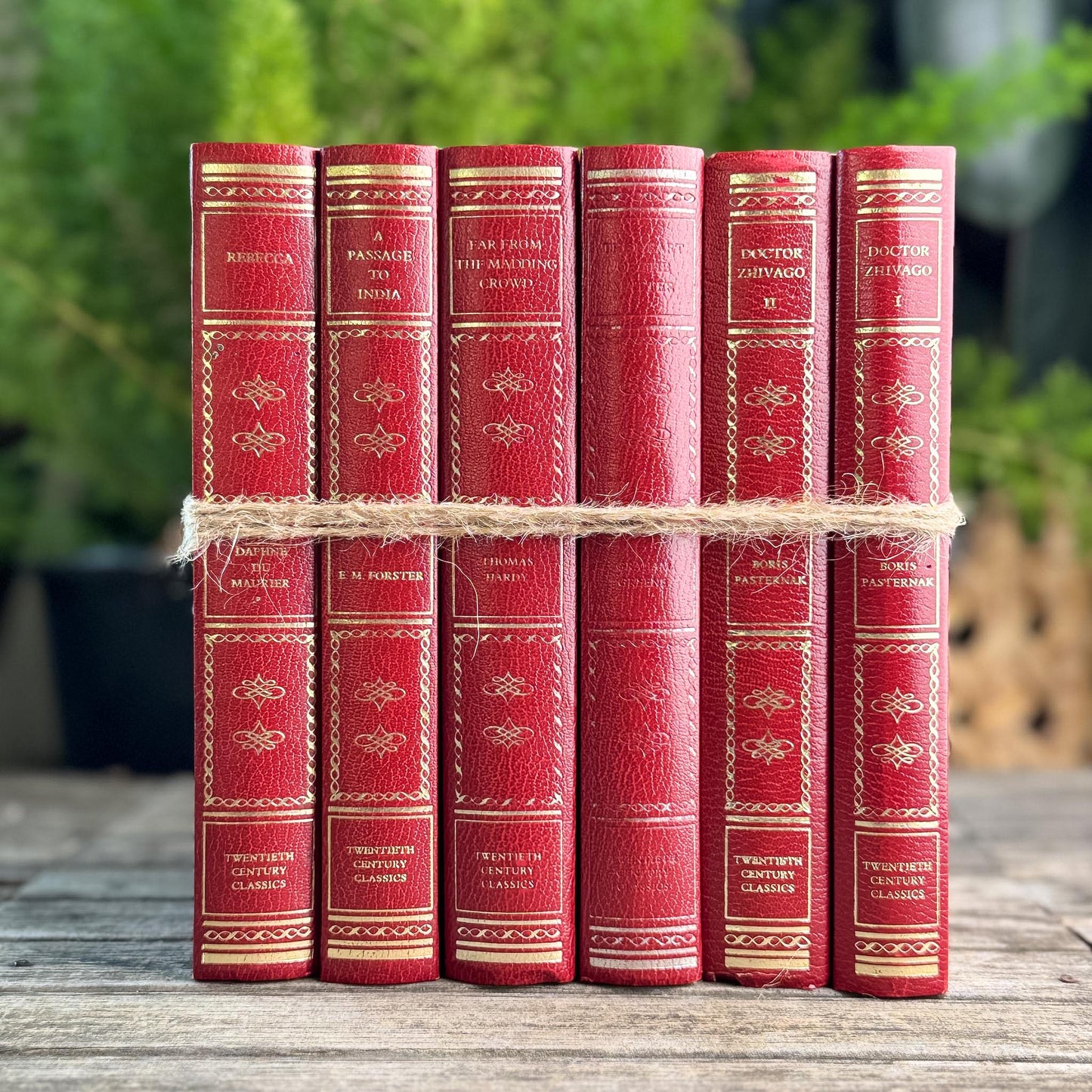 Vintage Red & Gold Twentieth Century Classics Set of Six