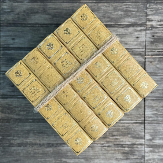 Ornate Vintage Gold and Silver Poets of the English Language Book Set