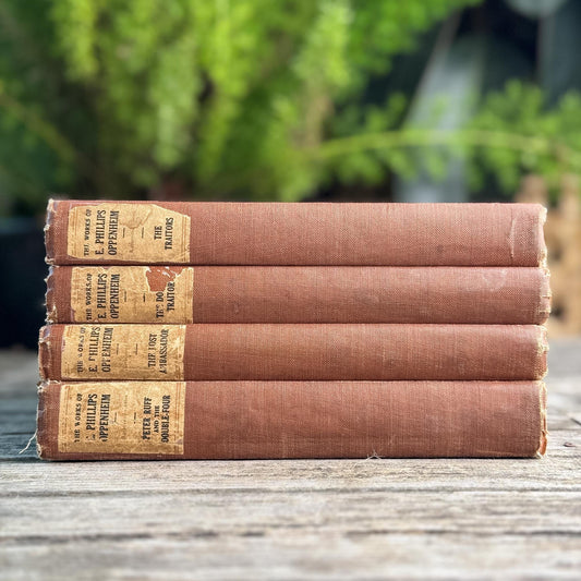 Mid-Century Terra Cotta Works of E. Phillips Oppenheim, Spy and Thriller Novels