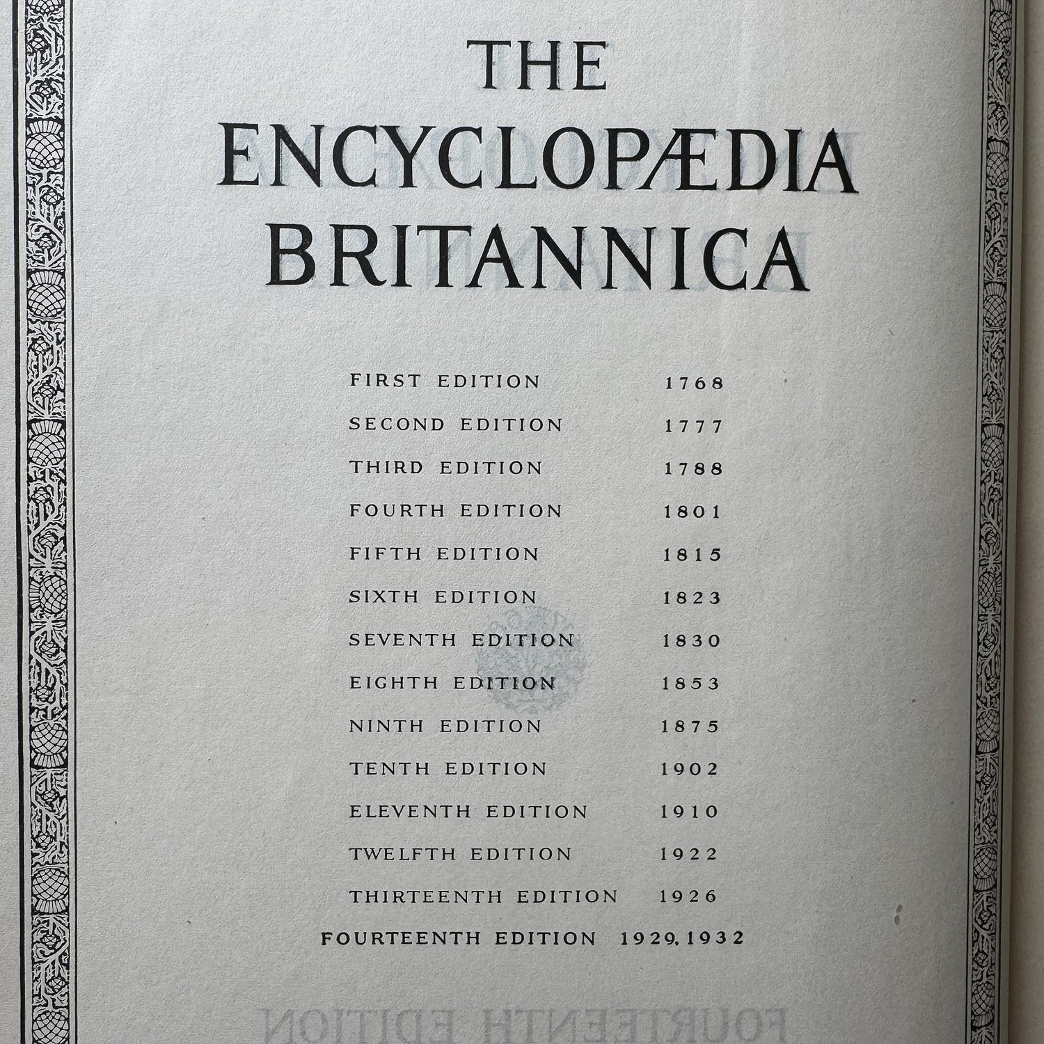 1932 Encyclopedia Britannica, 14th Edition, 1932, Complete Set, Large Blue and Gold Book Set