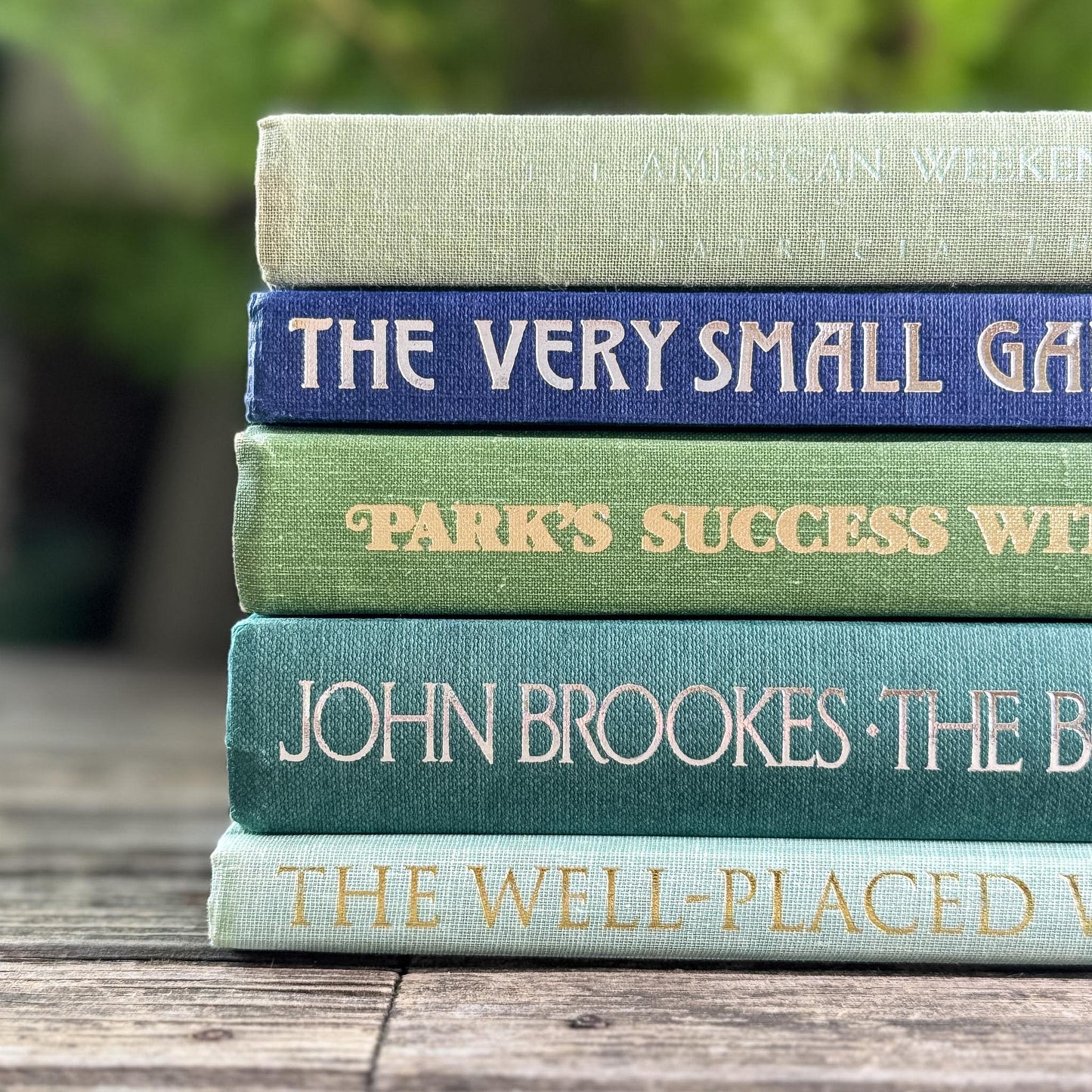Vintage Gardening Book Set for Coffee Table Decor