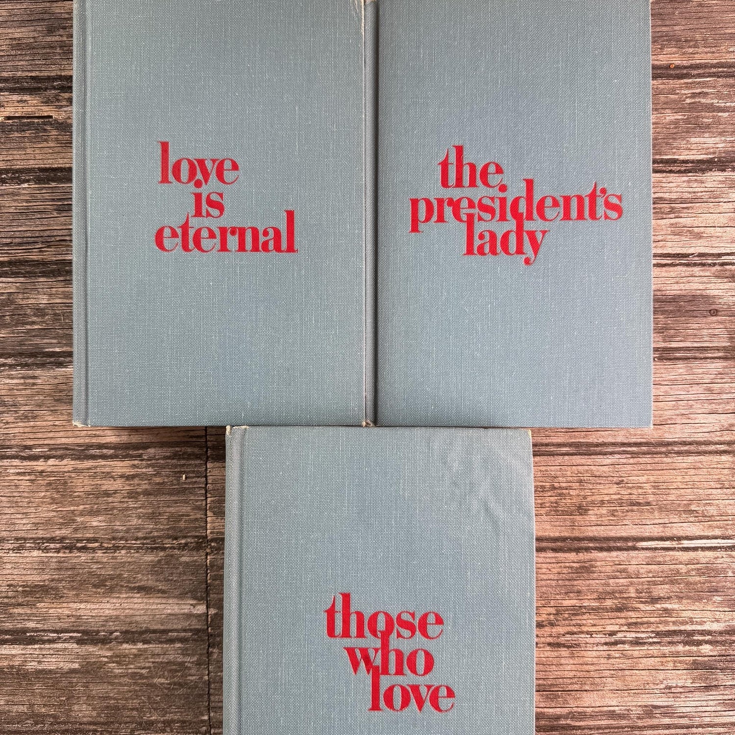 Irving Stone Teal Vintage Mid Century Book Set of 3