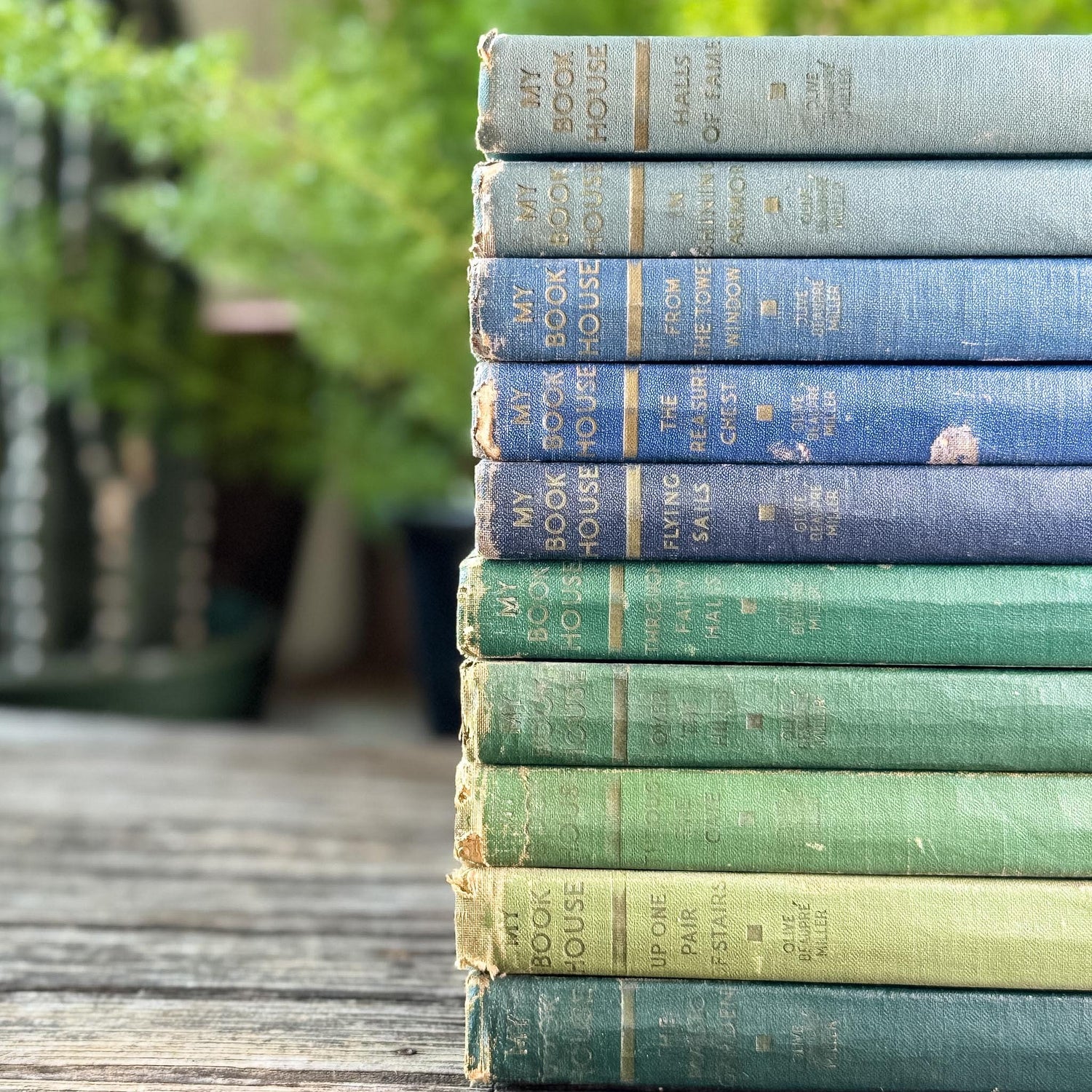 My Book House, Ombre Blue to Green Partial Set, 1937