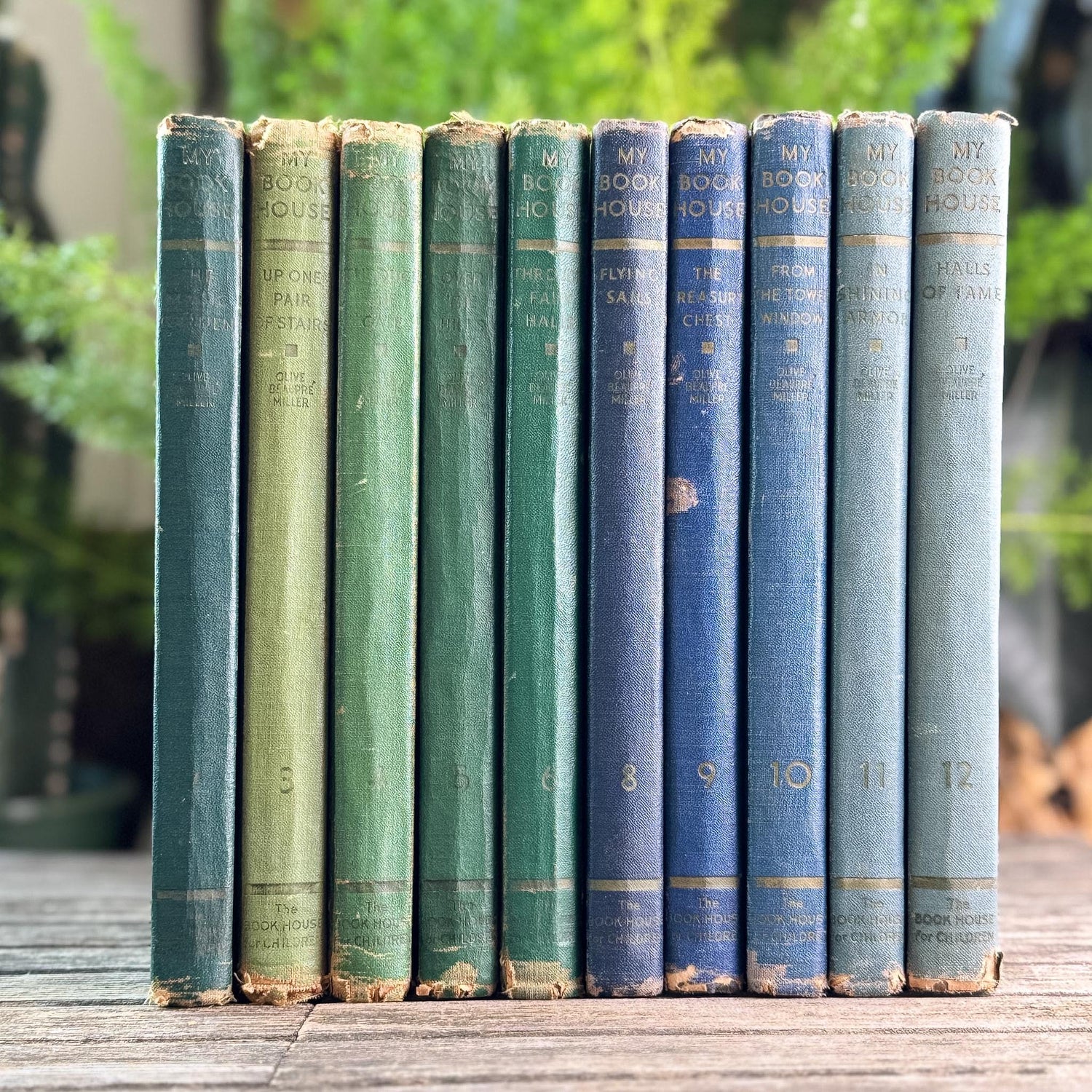 My Book House, Ombre Blue to Green Partial Set, 1937