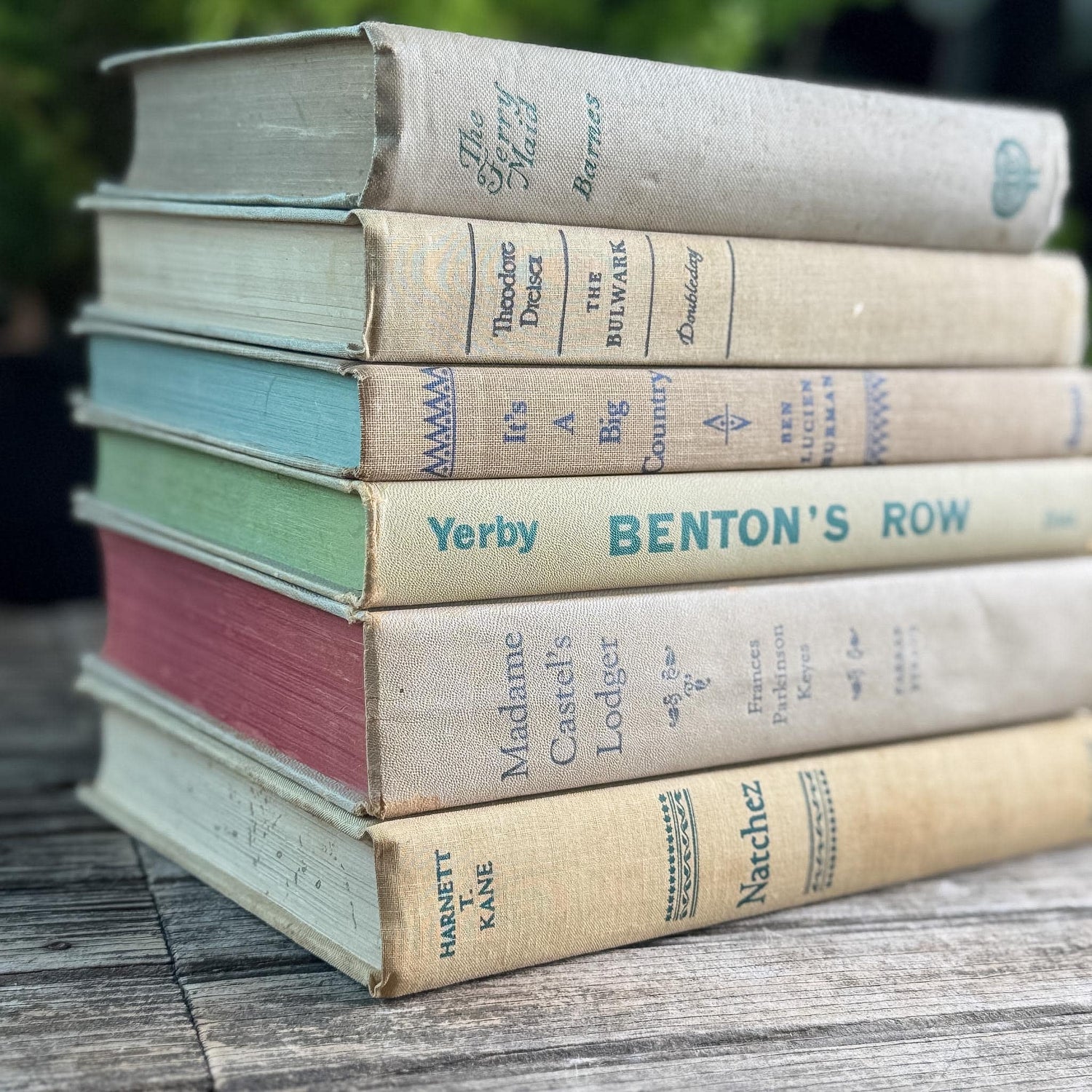 Vintage Beige Book Set for Neutral Mid-Century Shelf Styling