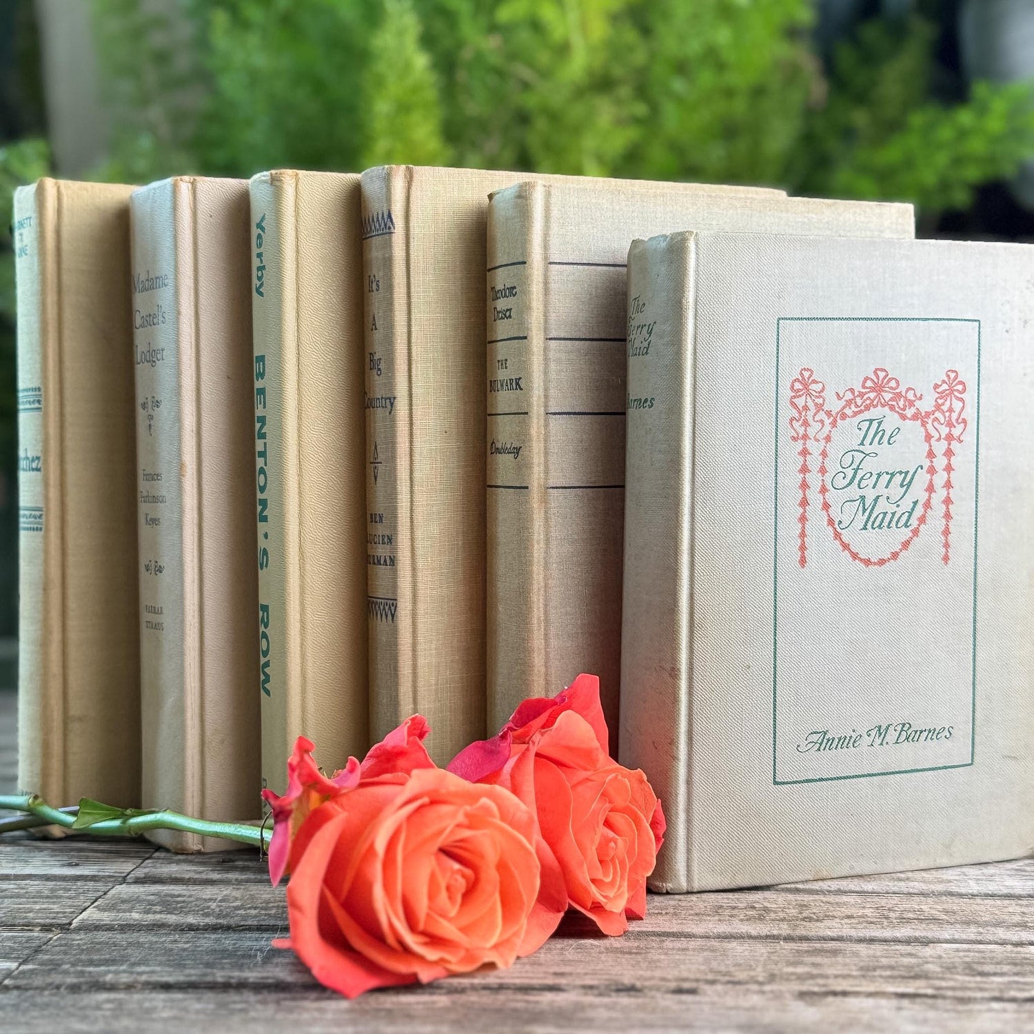 Vintage Beige Book Set for Neutral Mid-Century Shelf Styling