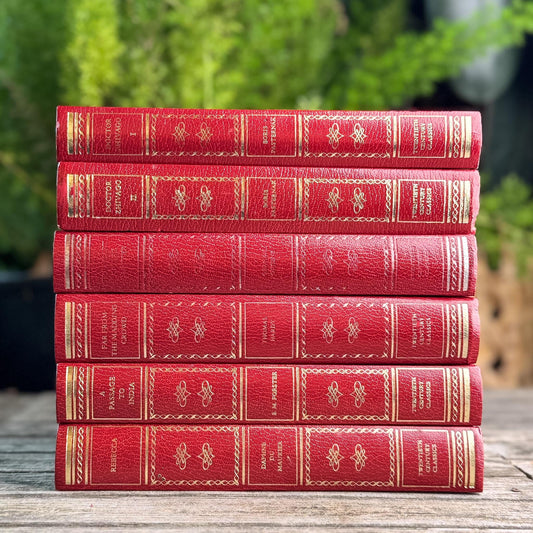 Vintage Red & Gold Twentieth Century Classics Set of Six