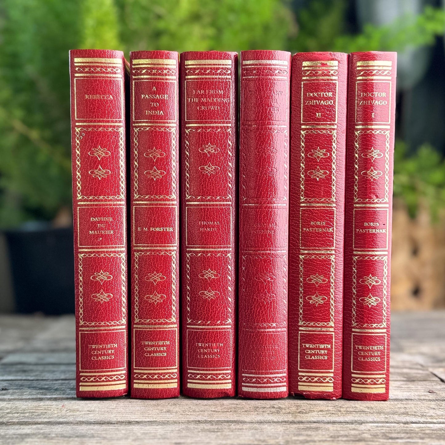 Vintage Red & Gold Twentieth Century Classics Set of Six