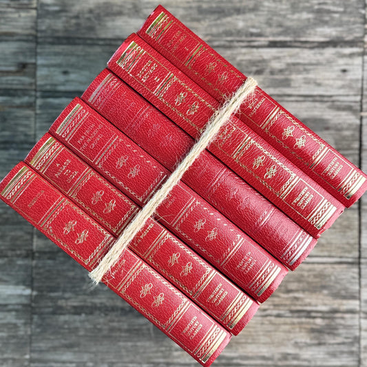 Vintage Red & Gold Twentieth Century Classics Set of Six