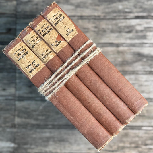 Mid-Century Terra Cotta Works of E. Phillips Oppenheim, Spy and Thriller Novels