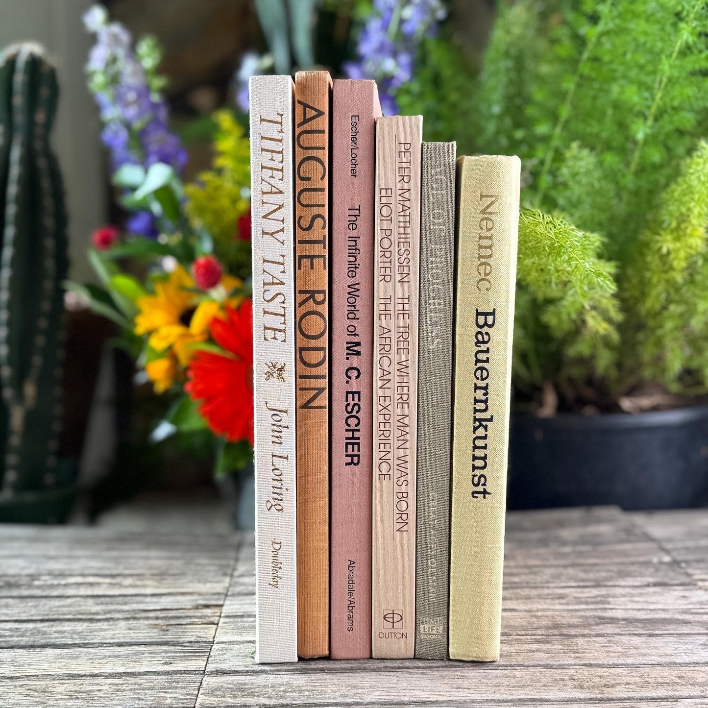 Mauve, Beige, and Taupe Coffee Table Book Bundle For Neutral Styling