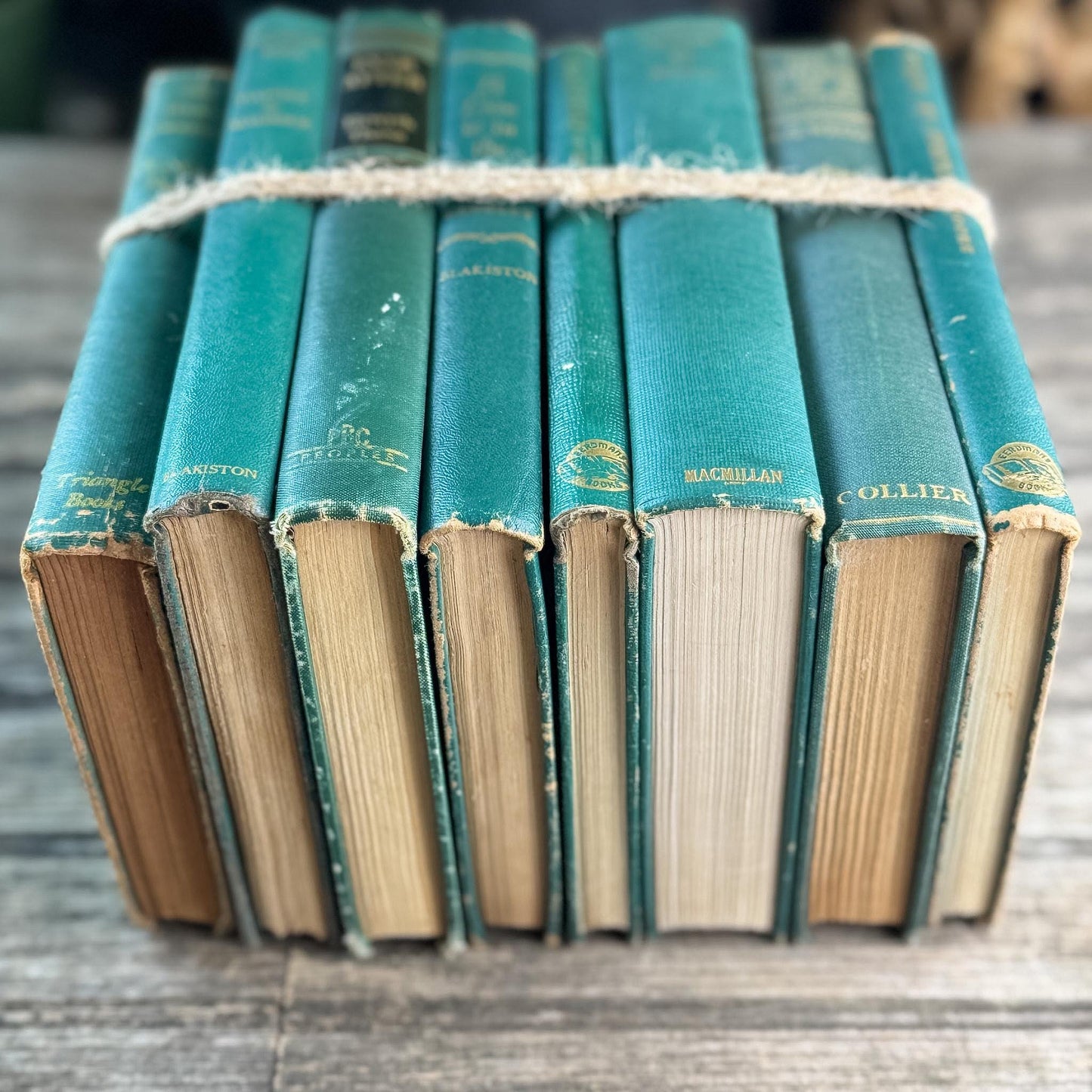 Rich Hunter Green Vintage Mid Century Book Set