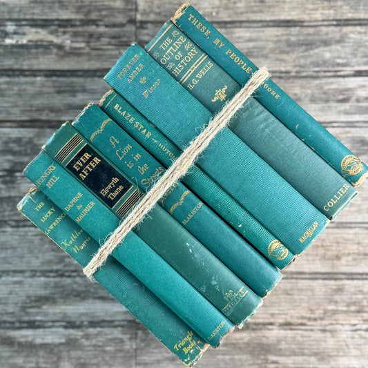 Rich Hunter Green Vintage Mid Century Book Set