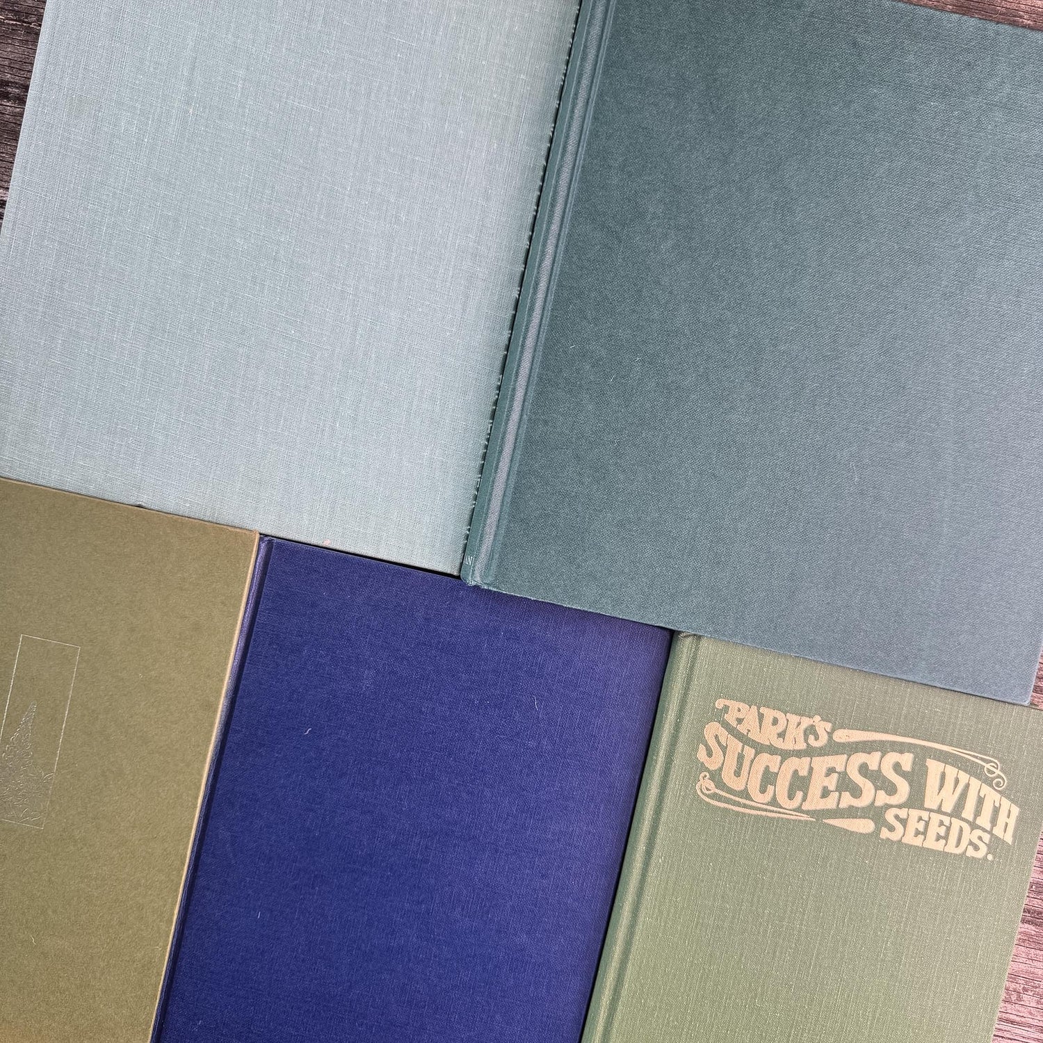 Vintage Gardening Book Set for Coffee Table Decor
