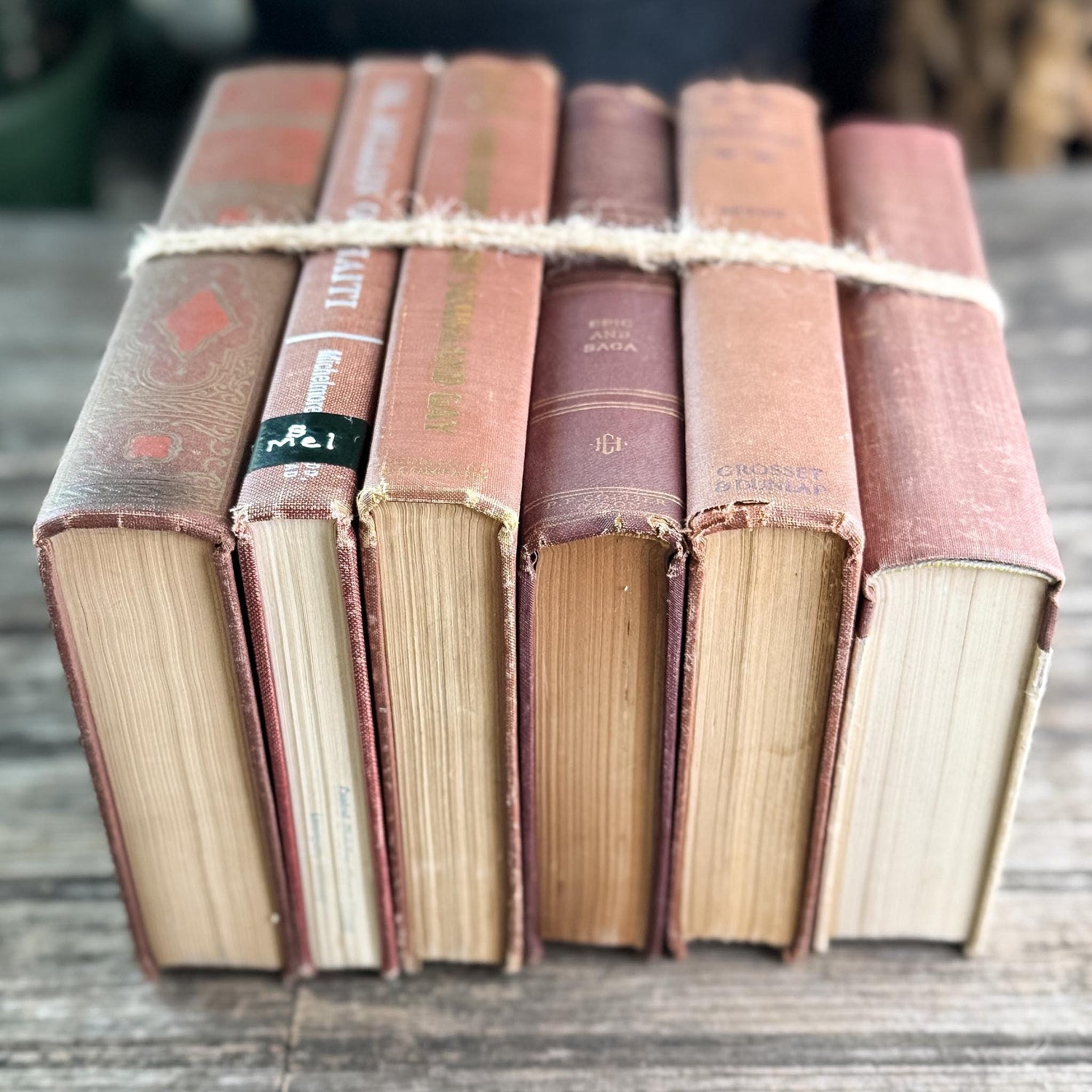 Copper Brown Warm Vintage Book Set