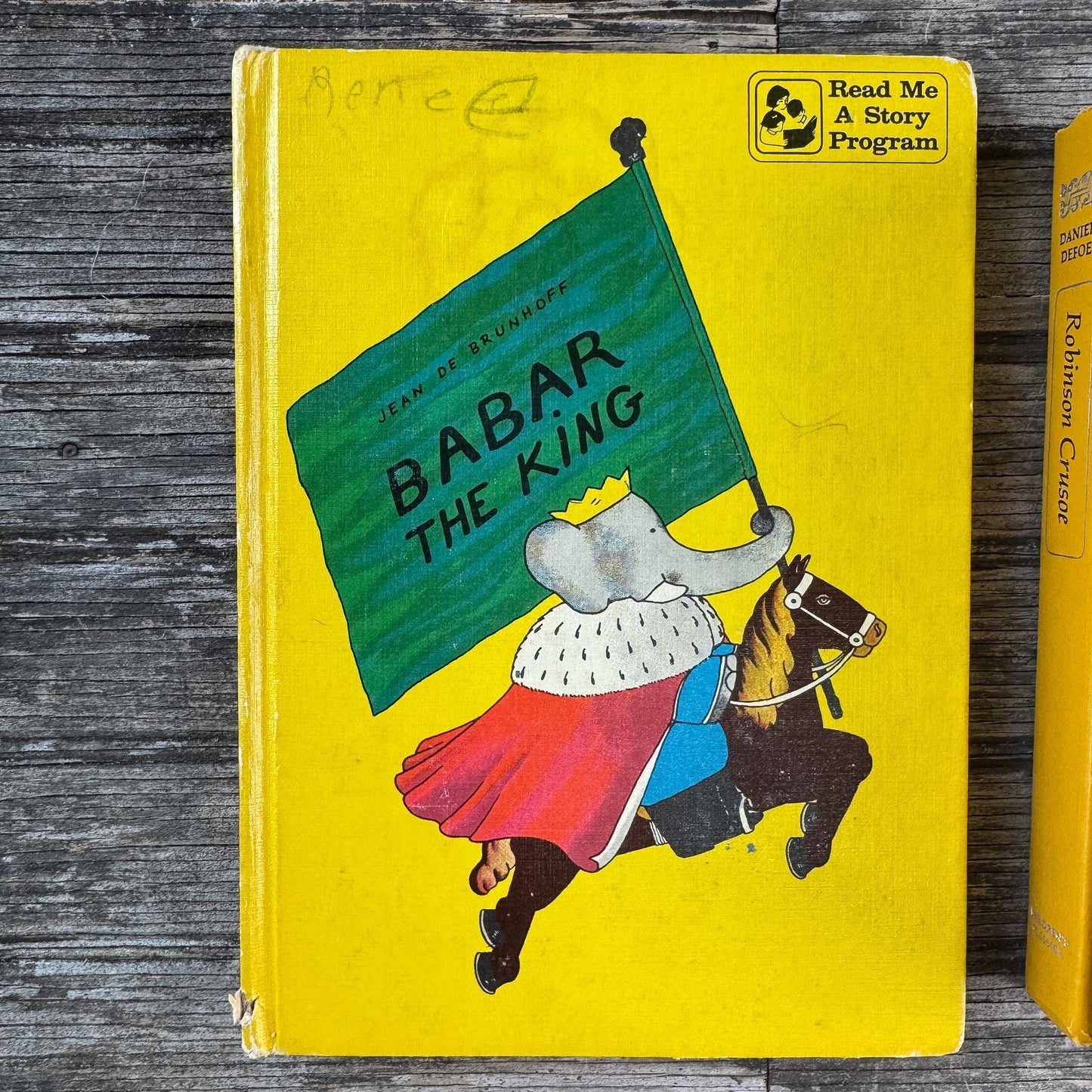 Yellow Vintage Kids Book Classics for Colorful Shelf Styling