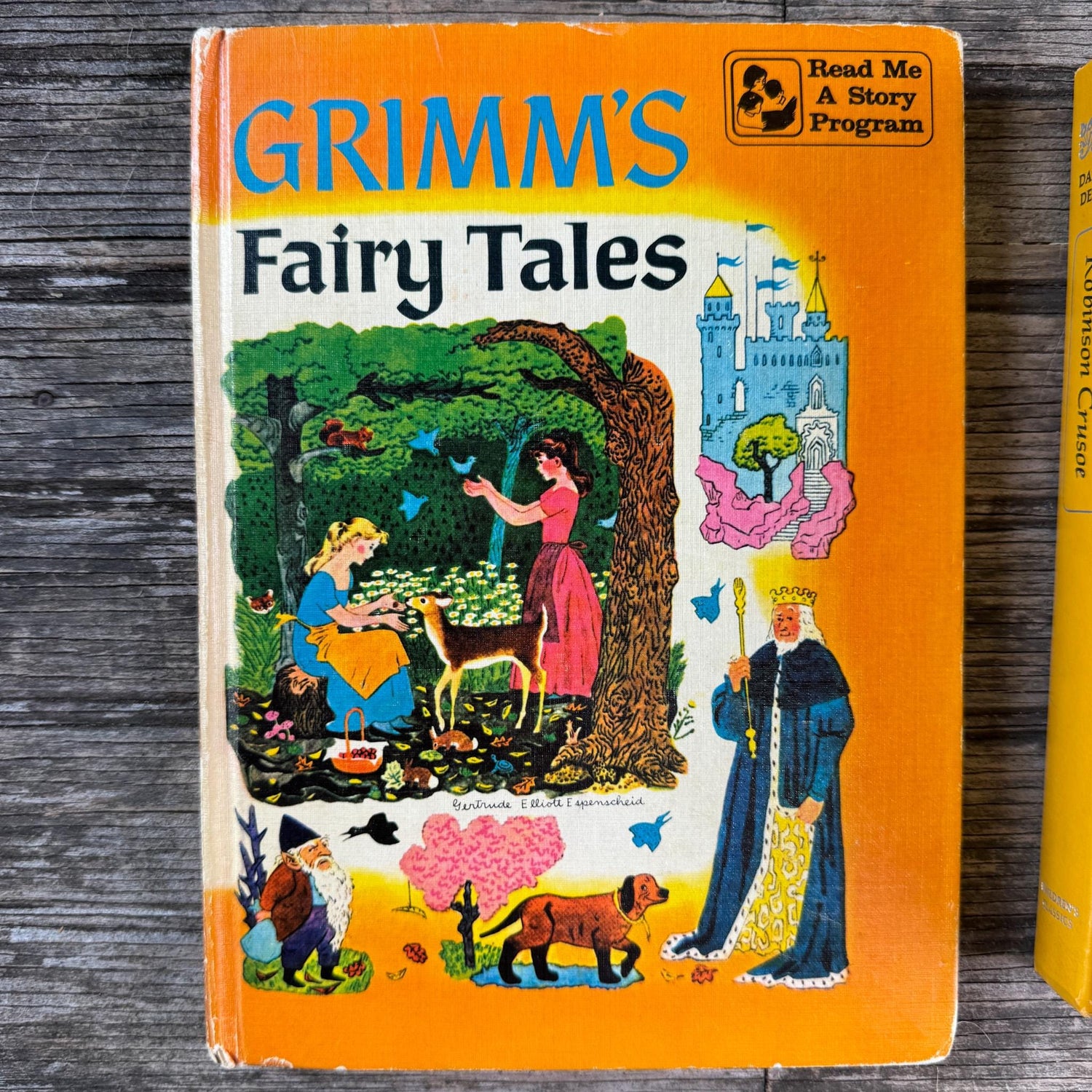 Yellow Vintage Kids Book Classics for Colorful Shelf Styling