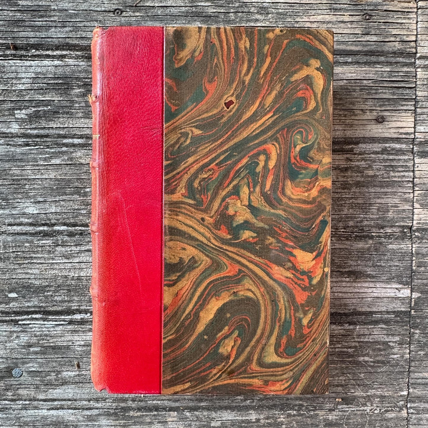 Antique French Red Leather Anatole France Book Set