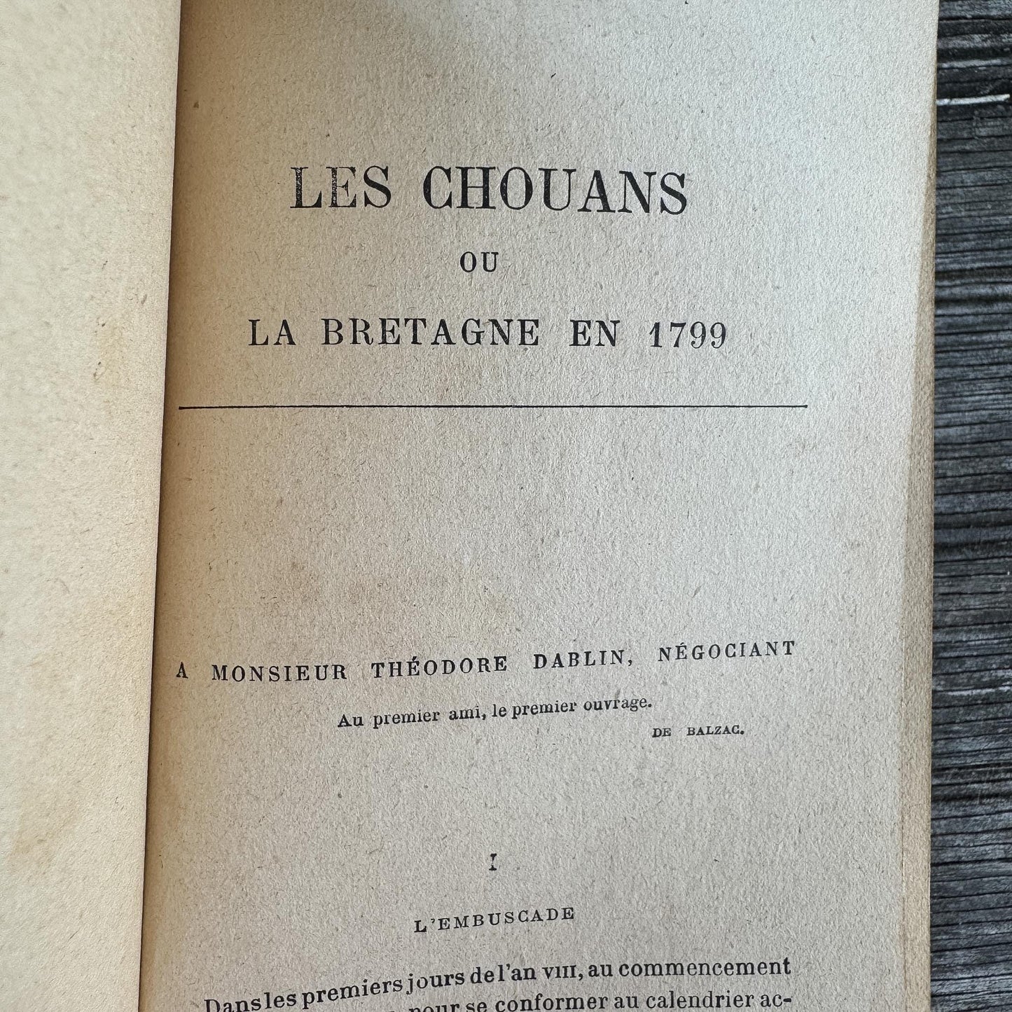 Balzac's Les Chouans, Two-Volume Antique Leather-Bound French Editions, 19th Century
