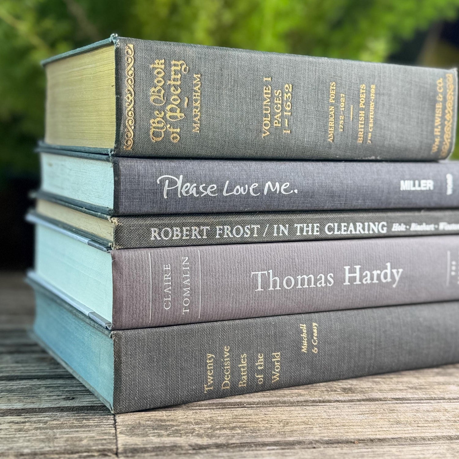 Gray Clean Minimalist Vintage Book Bundle for Masculine Shelf Decor