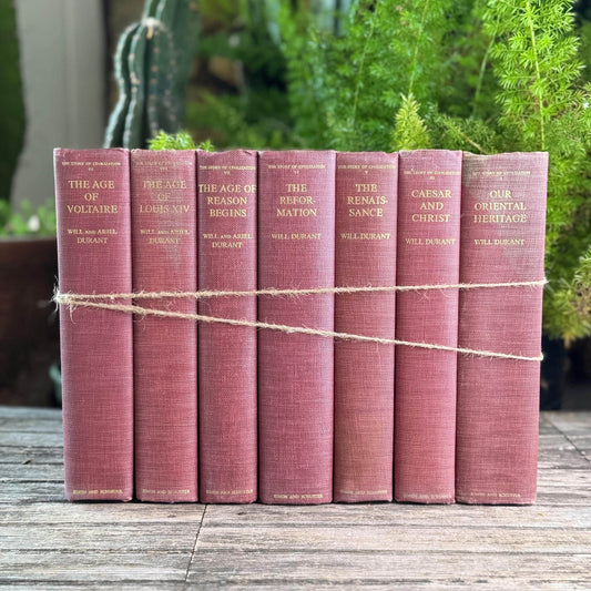 The Story of Civilization, Will and Ariel Durant, Red Partial Set