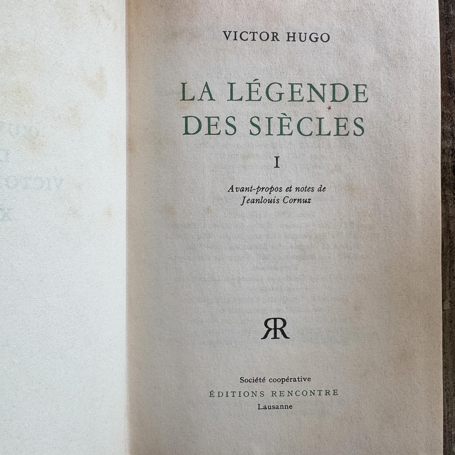 Victor Hugo Ornate Vintage Red and Green Books in French