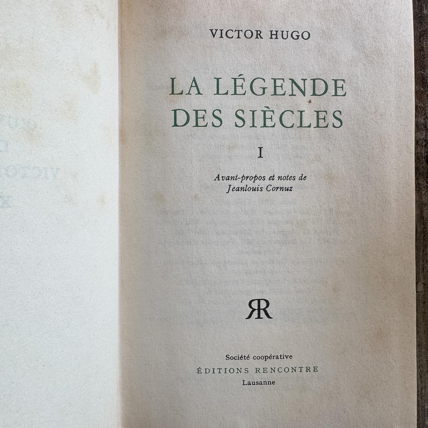 Victor Hugo Ornate Vintage Red and Green Books in French
