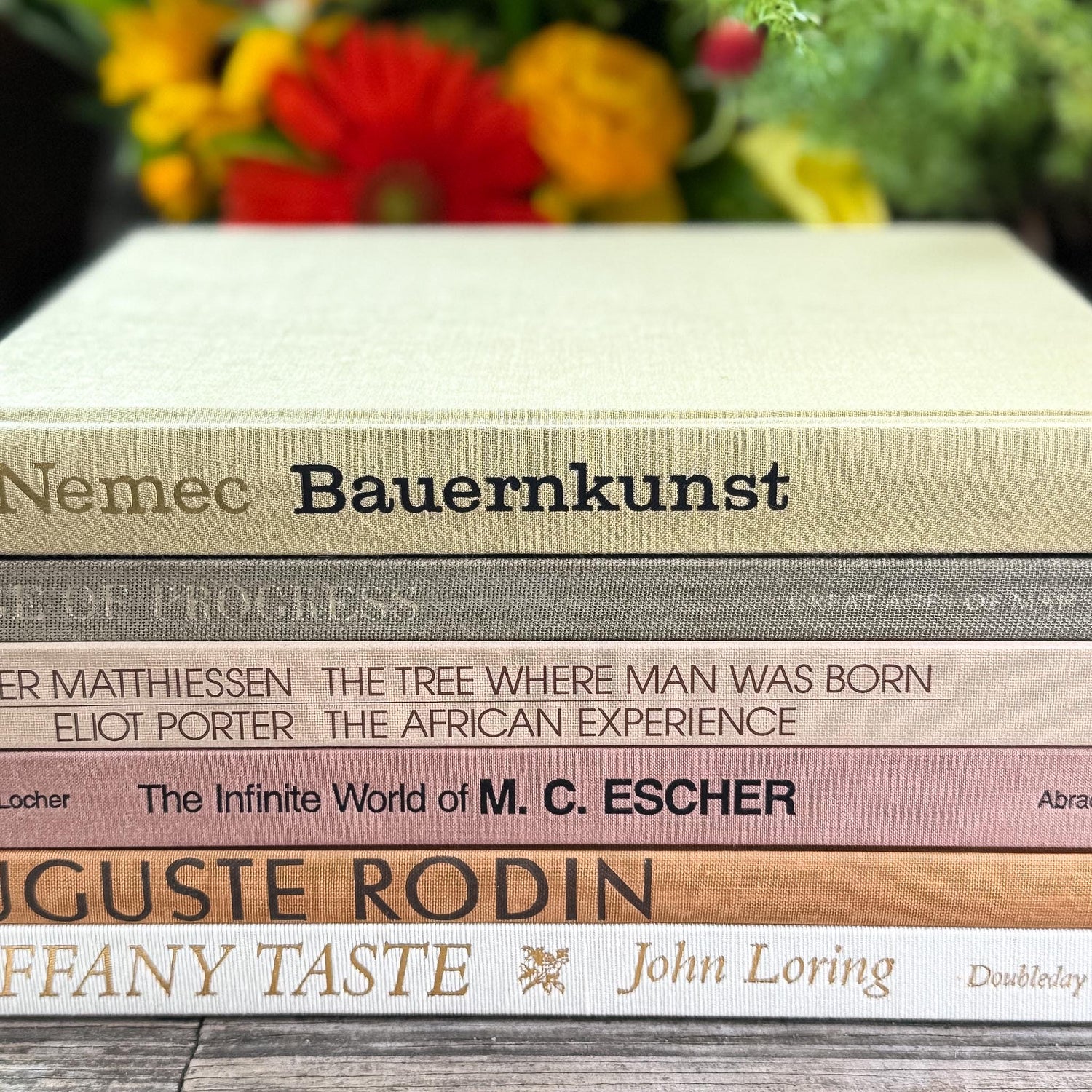 Mauve, Beige, and Taupe Coffee Table Book Bundle For Neutral Styling