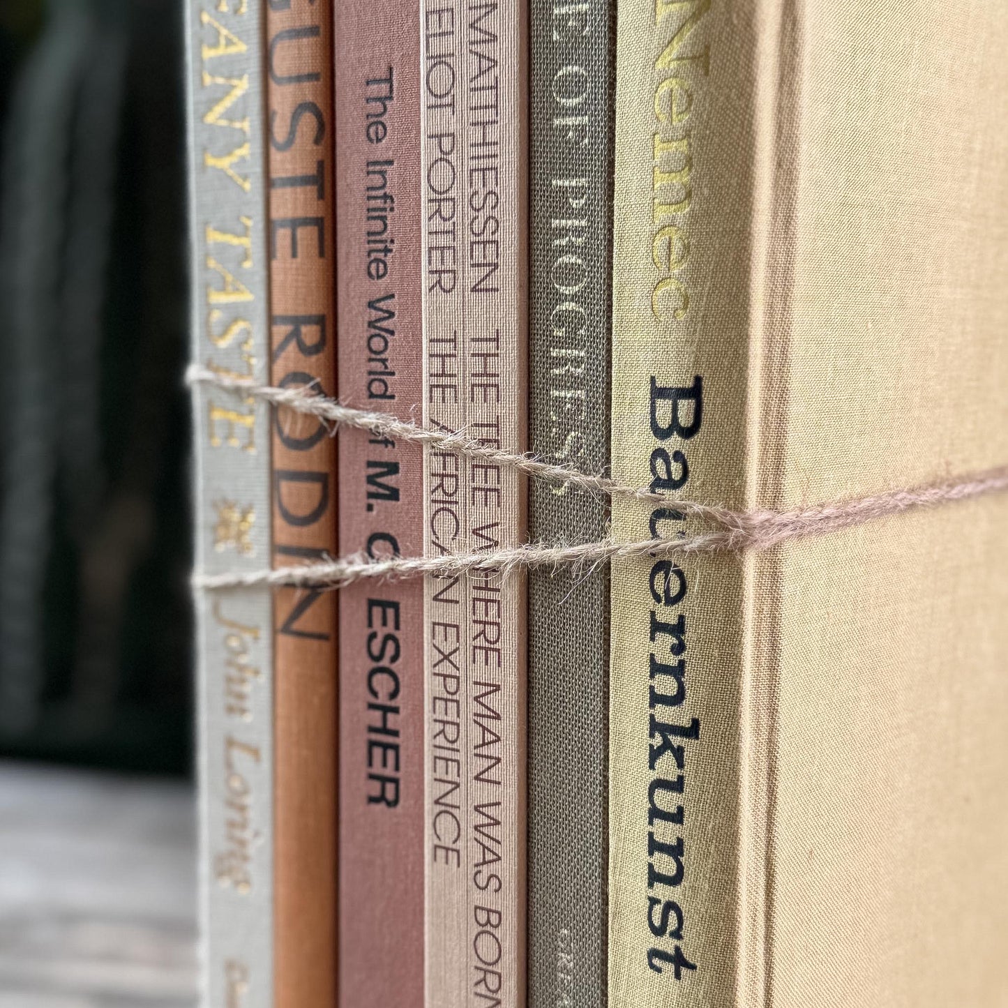 Mauve, Beige, and Taupe Coffee Table Book Bundle For Neutral Styling