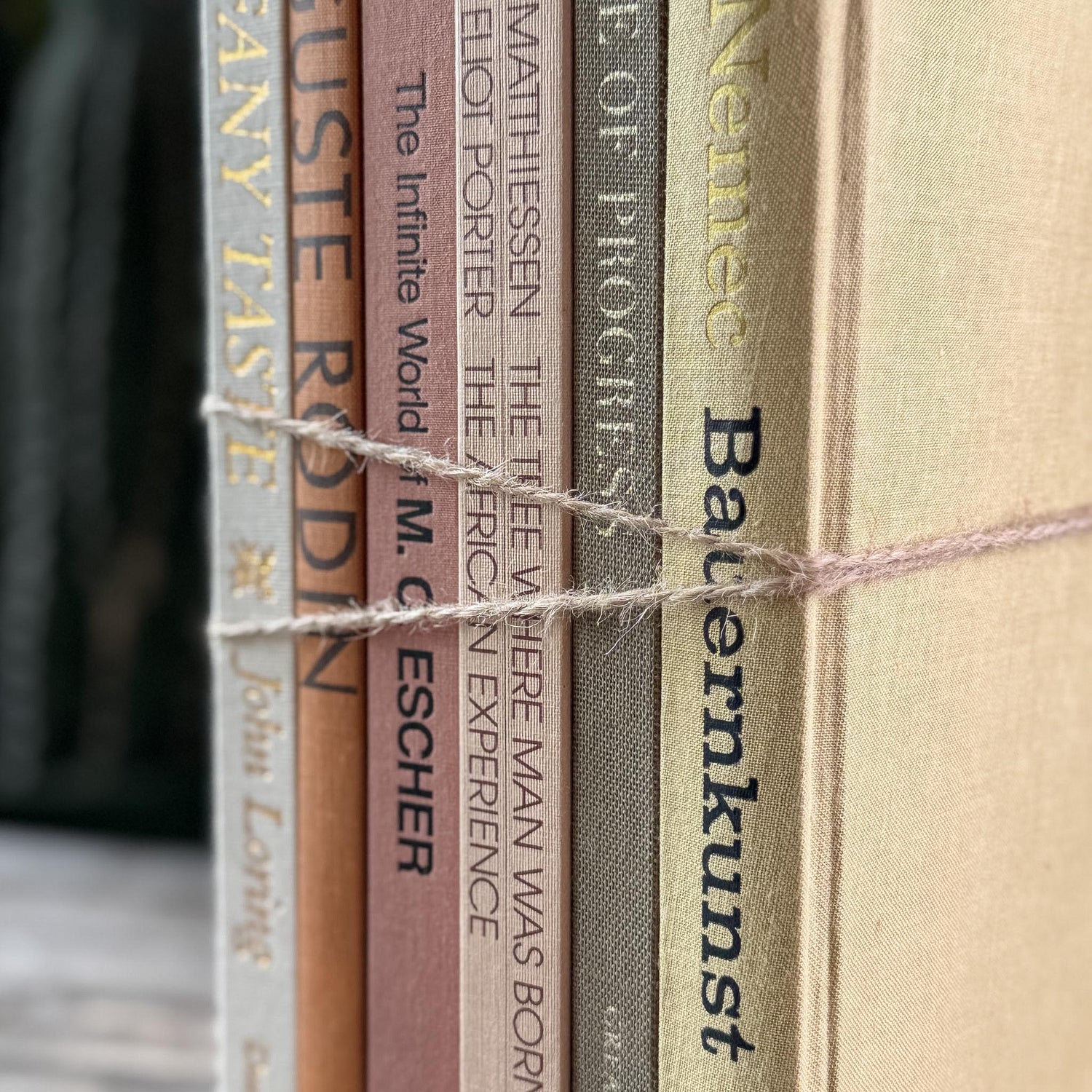 Mauve, Beige, and Taupe Coffee Table Book Bundle For Neutral Styling