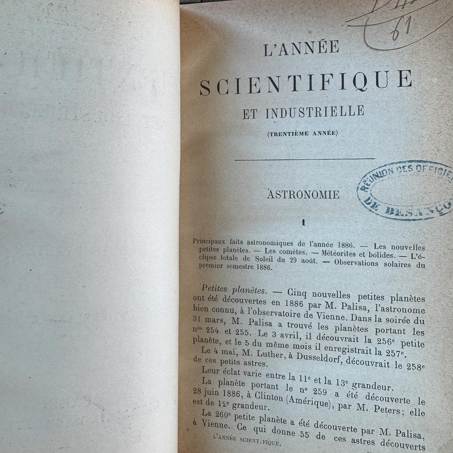Antique French Book Set of L'Année Scientifique et Industrielle by Louis Figuier, 7 Volumes