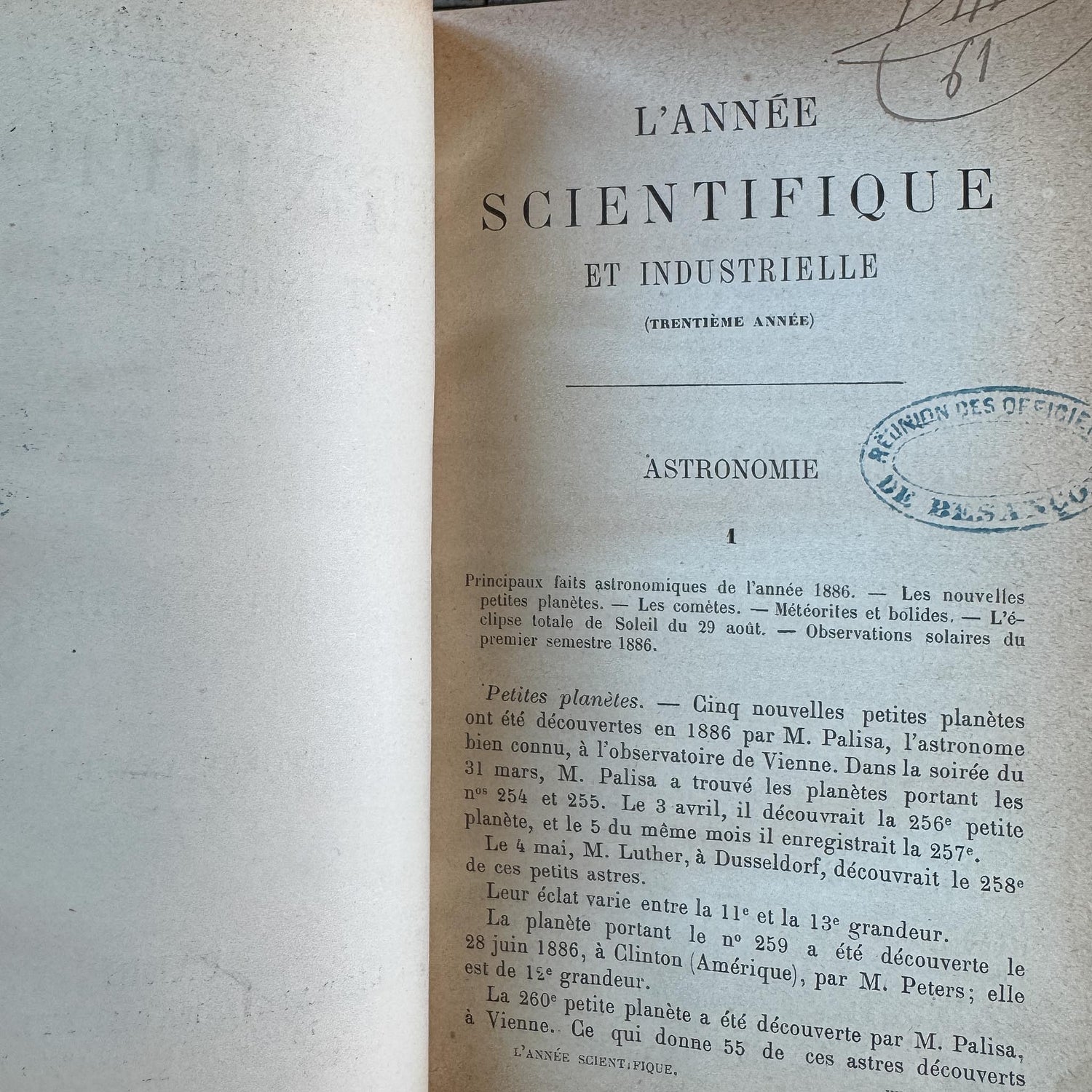 Antique French Book Set of L'Année Scientifique et Industrielle by Louis Figuier, 7 Volumes