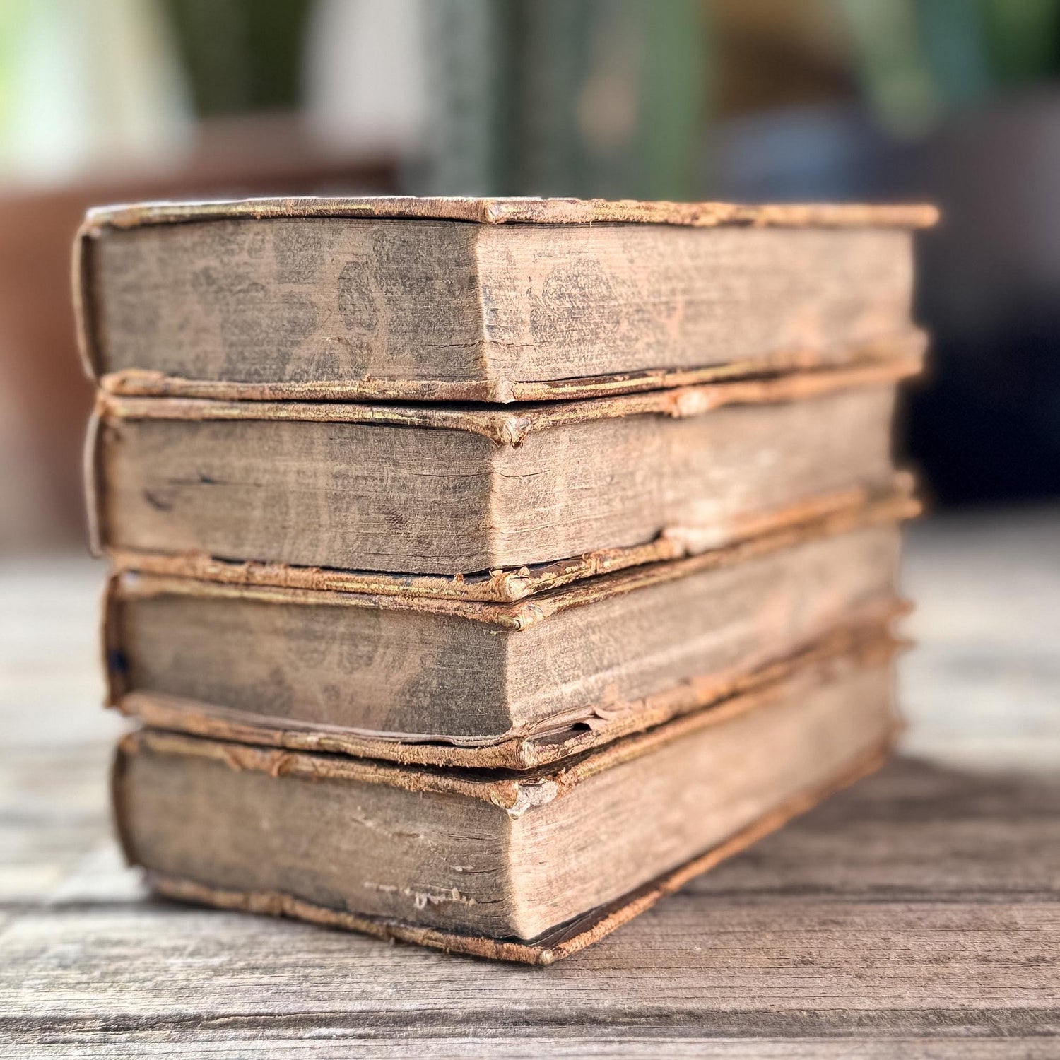 Small Shabby Antique French Book Set - Oeuvres de Régnard, 1824, 4 Volumes