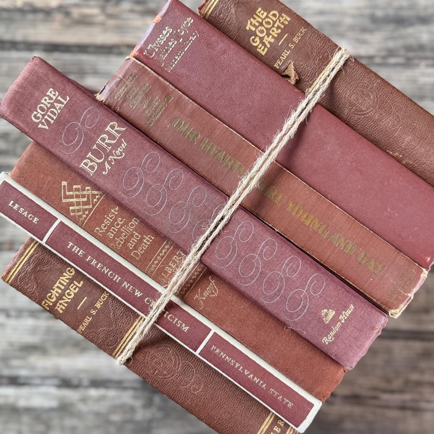 Vintage Rust Red Book Bundle for Autumnal Styling