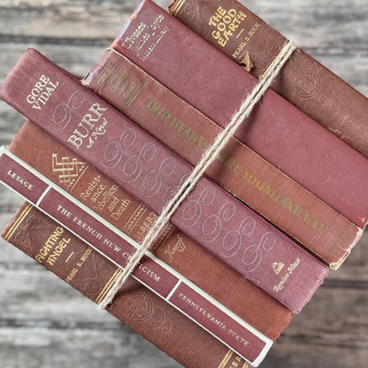 Vintage Rust Red Book Bundle for Autumnal Styling