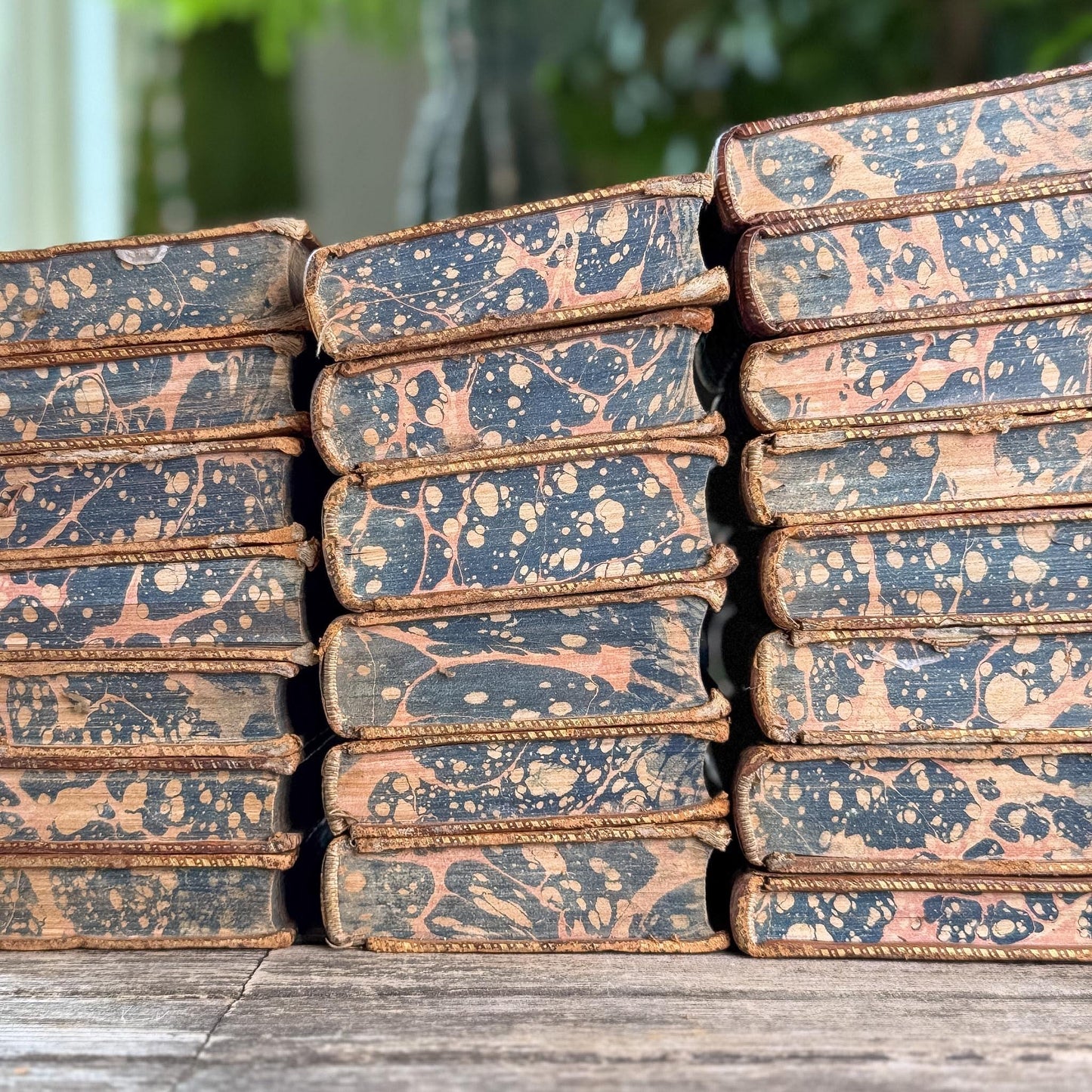 Antique French Leather Book Set, Oeuvres Complettes de Mably, 1790, 21 Volumes