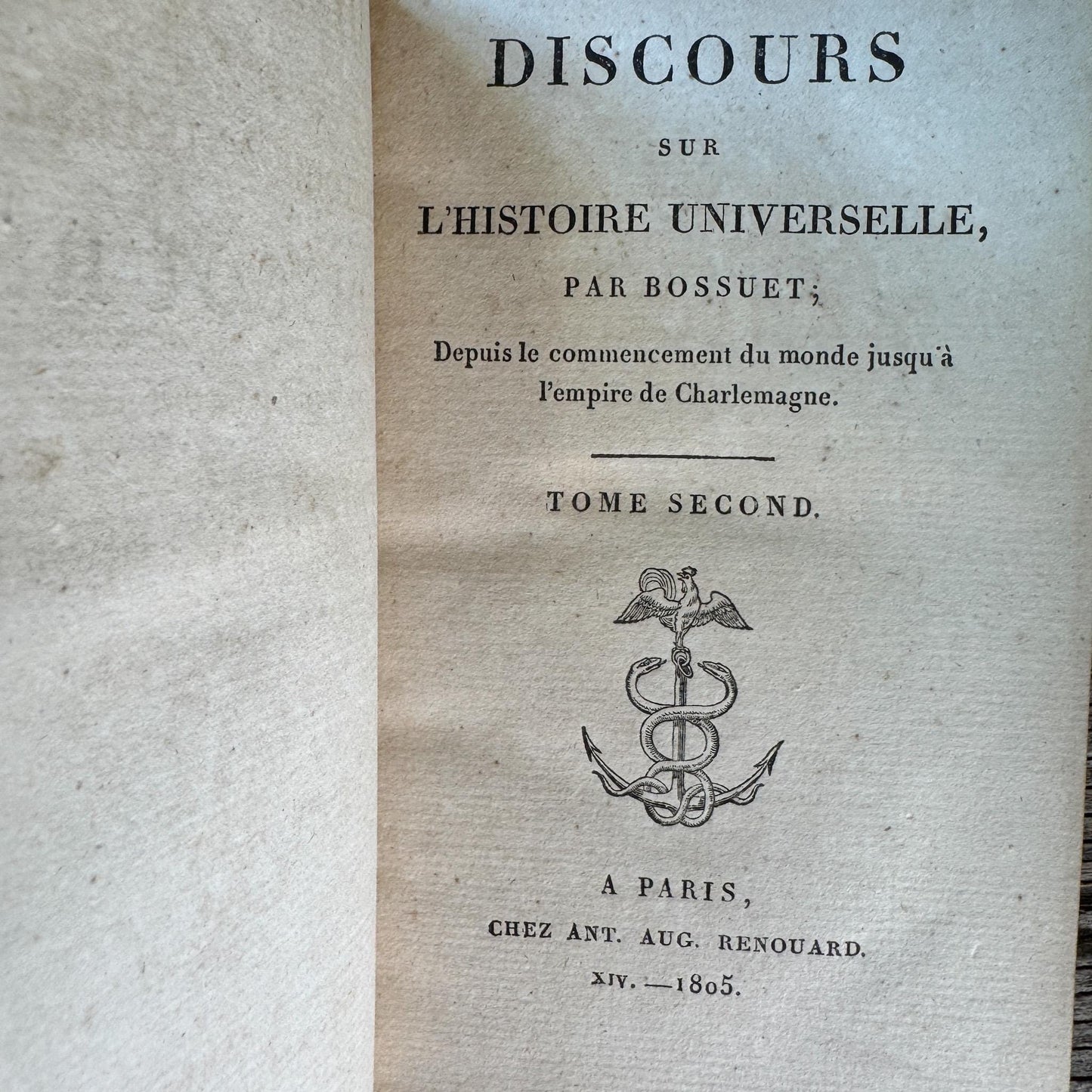 Small Gold Antique French Book Set - Jérusalem Délivrée & Bossuet, 5 Volumes
