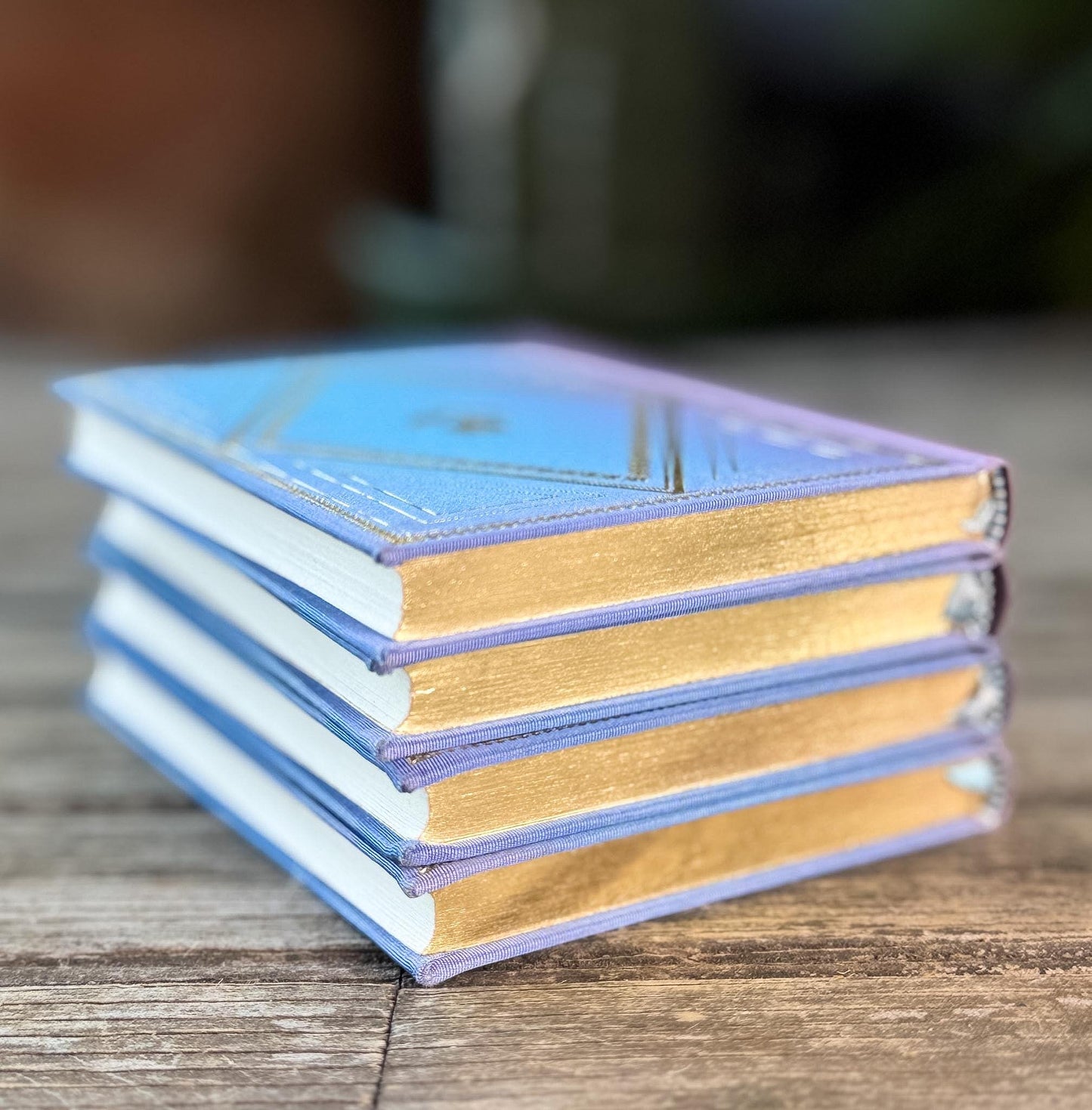 Lavender & Gold Vintage French Book Set on Love