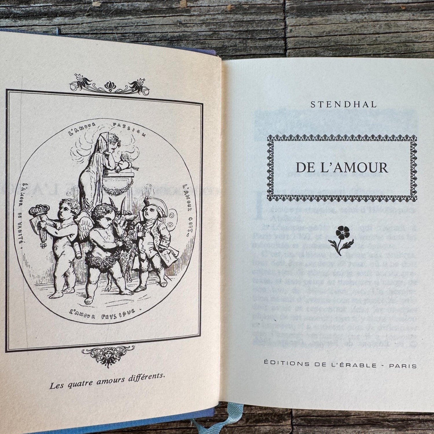 Lavender & Gold Vintage French Book Set on Love