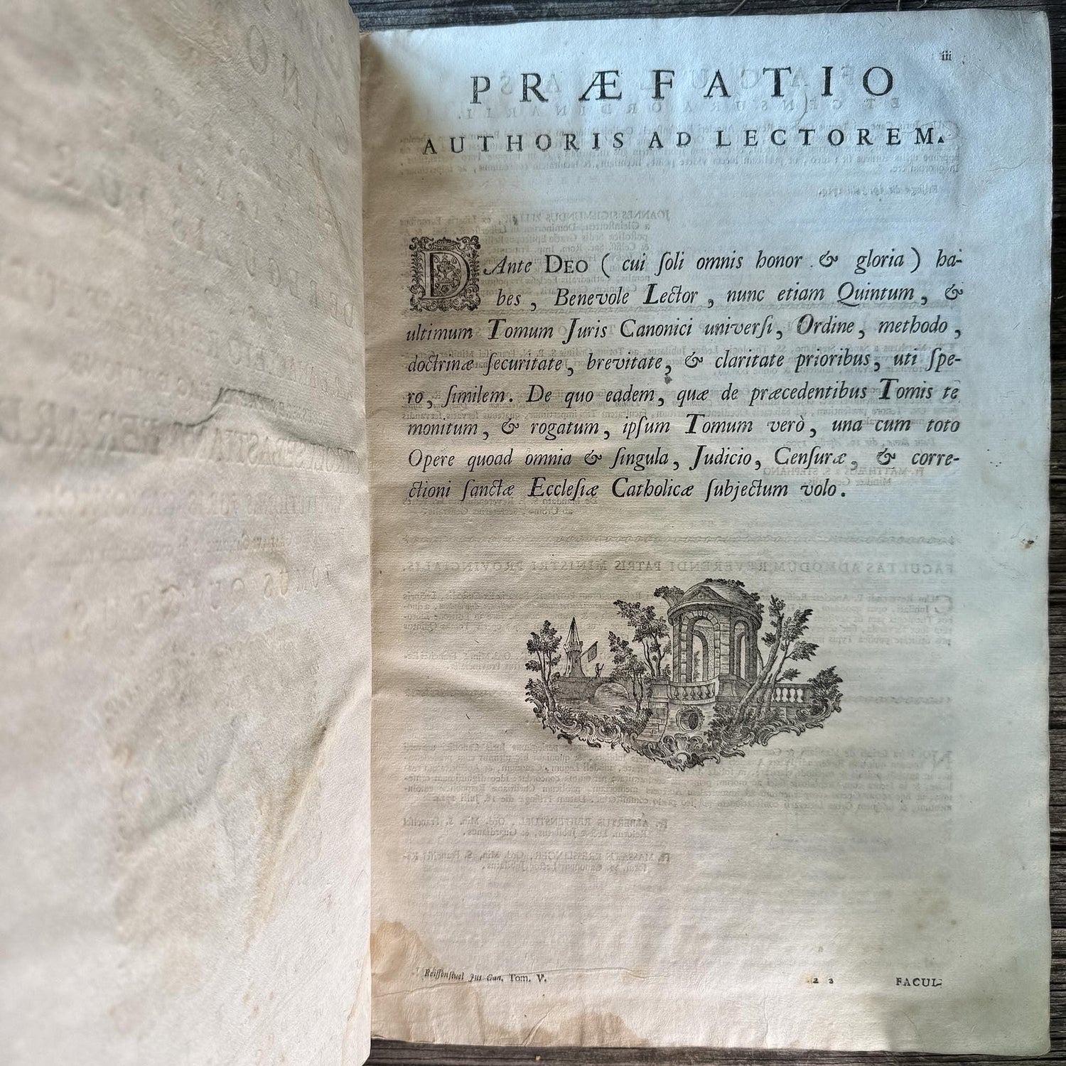 Antique 1778 Vellum Canon Law Book Set in Latin, Jus Canonicum Universum, 2 Volumes