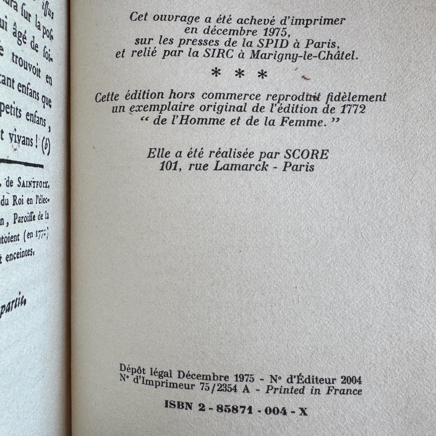 Vintage Reprint of 18th-Century French Marriage and Sex Book Set, De l'Homme et de la Femme, 1772