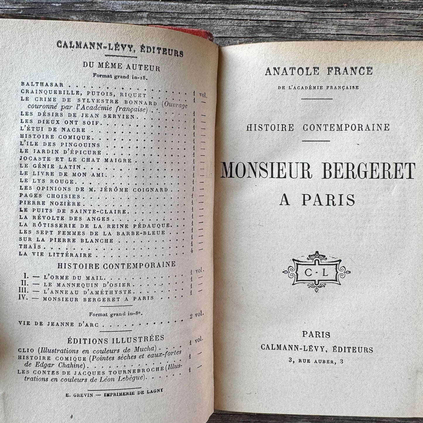 Antique French Red Leather Anatole France Book Set